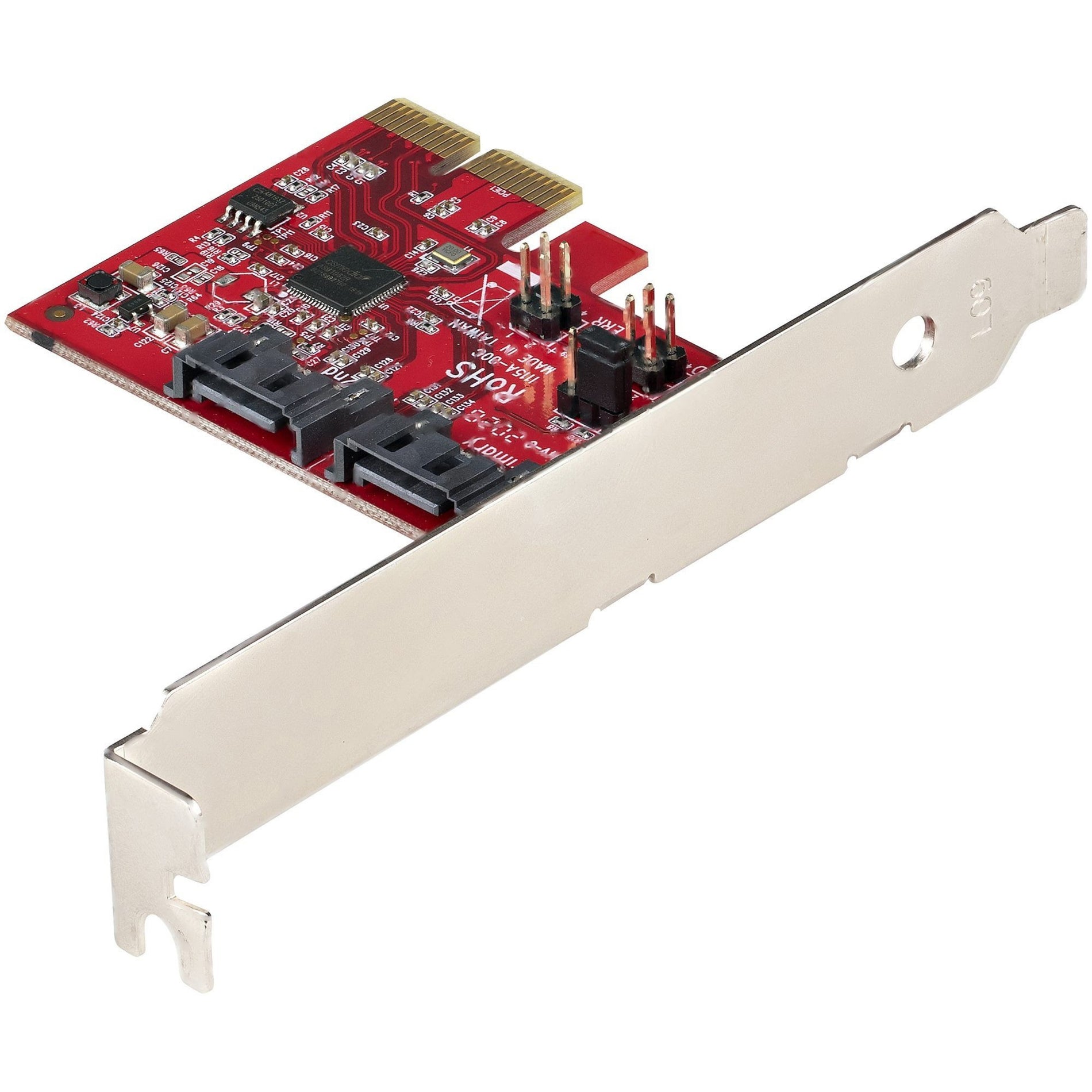 StarTech.com 2P6GR-PCIE-SATA-CARD SATA Controller Card, 2 Port PCIe SATA Expansion Card, 6Gbps SATA, PCI Express to SATA Adapter, SATA RAID, PCIe to SATA Converter