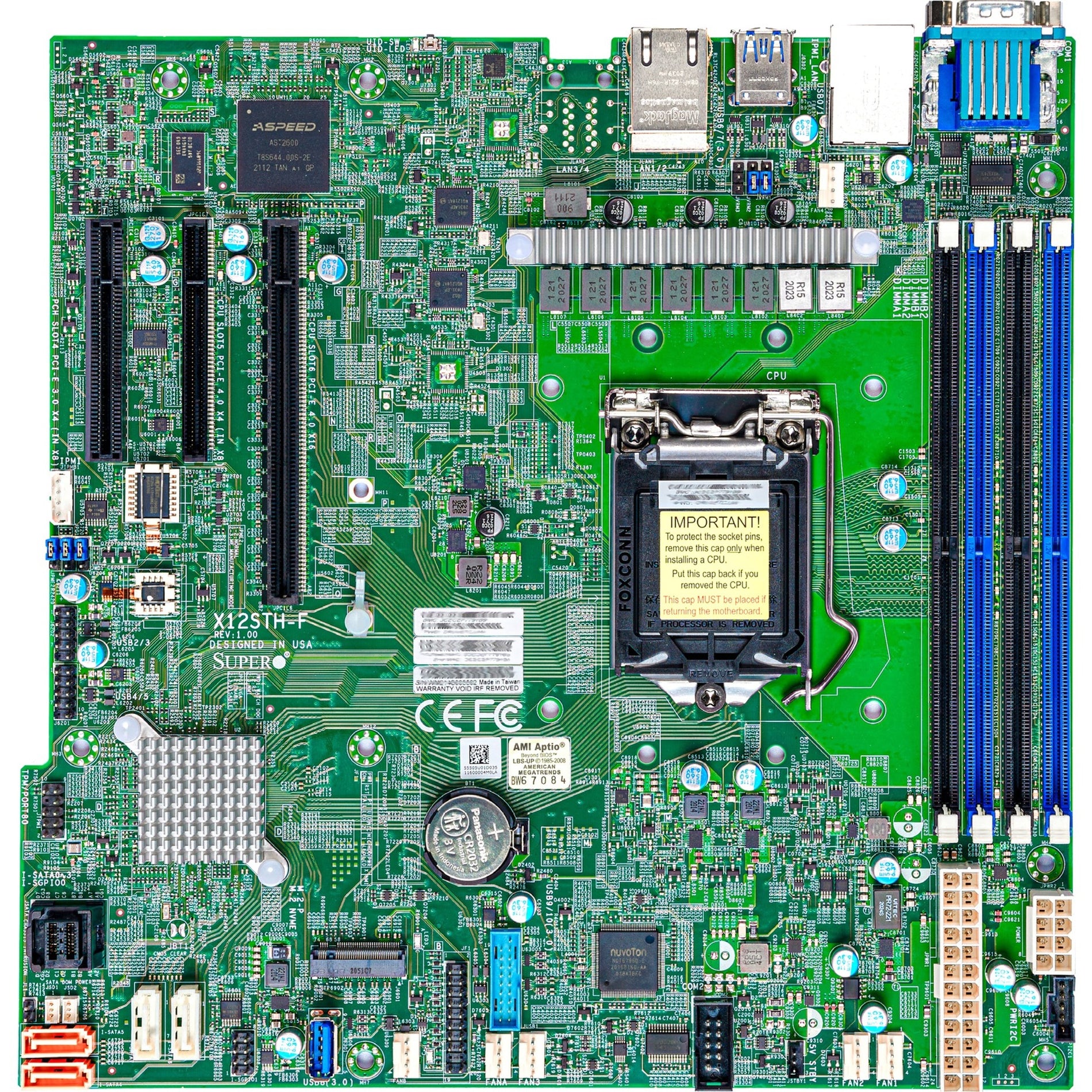 Supermicro MBD-X12STH-F-O X12STH-F Workstation Motherboard, LGA 1200, DDR4, PCI-E, M.2, Dual LAN