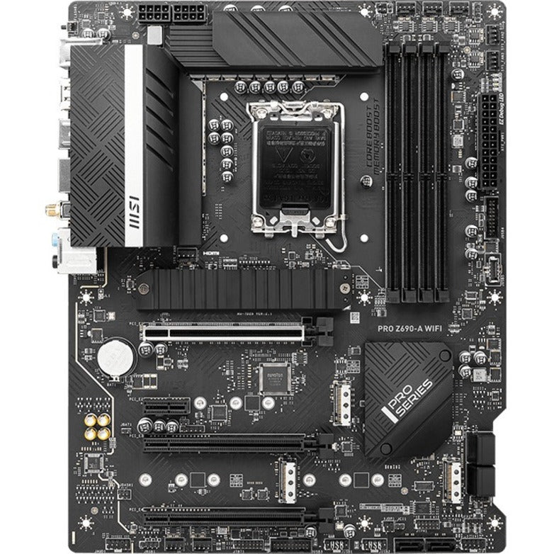 MSI PRO Z690-A WIFI ATX Motherboard DDR5 Memory Support WIFI6E (PROZ690AWIFI), High-Performance Intel Z690 Chipset, 128GB RAM, 4 PCIe Slots, 2.5G Ethernet, Bluetooth, Wi-Fi 6E