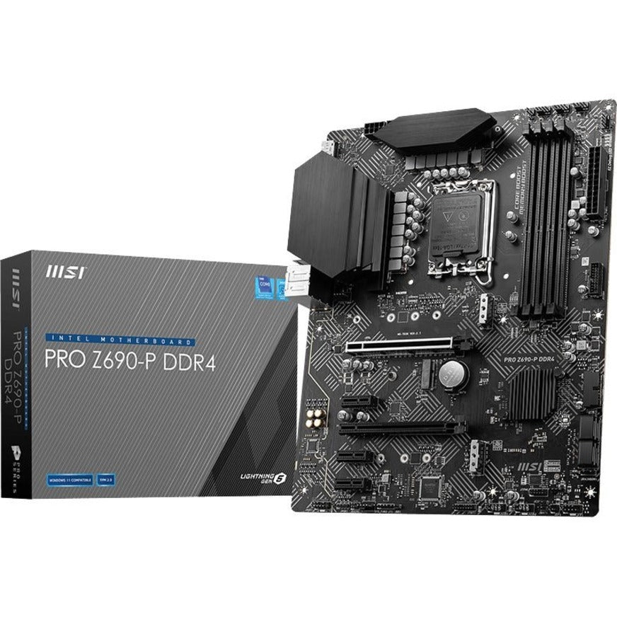 MSI PRO Z690-P DDR4 Desktop Motherboard PROZ690PDDR4, ATX Form Factor, Intel Z690 Chipset, 7.1 Audio Channels, 2.5Gigabit Ethernet, CrossFire Support, 12th Gen Processor Compatibility