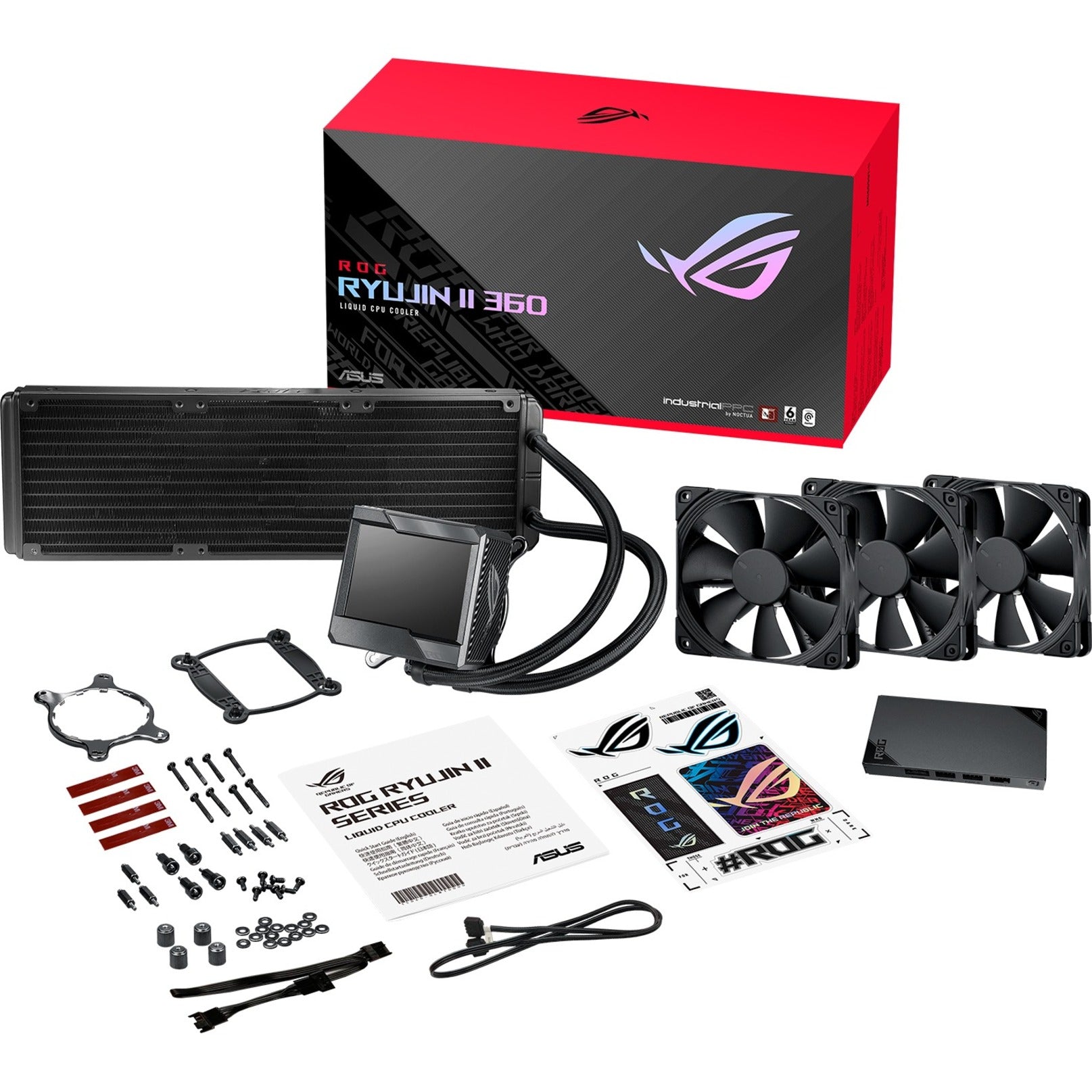 Asus ROG ROGRYUJINII360 Ryujin II 360 AIO CPU Cooler, RGB Fans, High Airflow, Low Noise