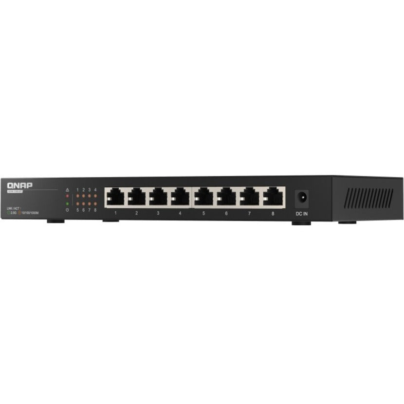 QNAP QSW-1108-8T-US QSW-1108-8T Ethernet Switch, 2.5 Gigabit Ethernet, 8 Ports, Home Network, Workplace, Personal, Business