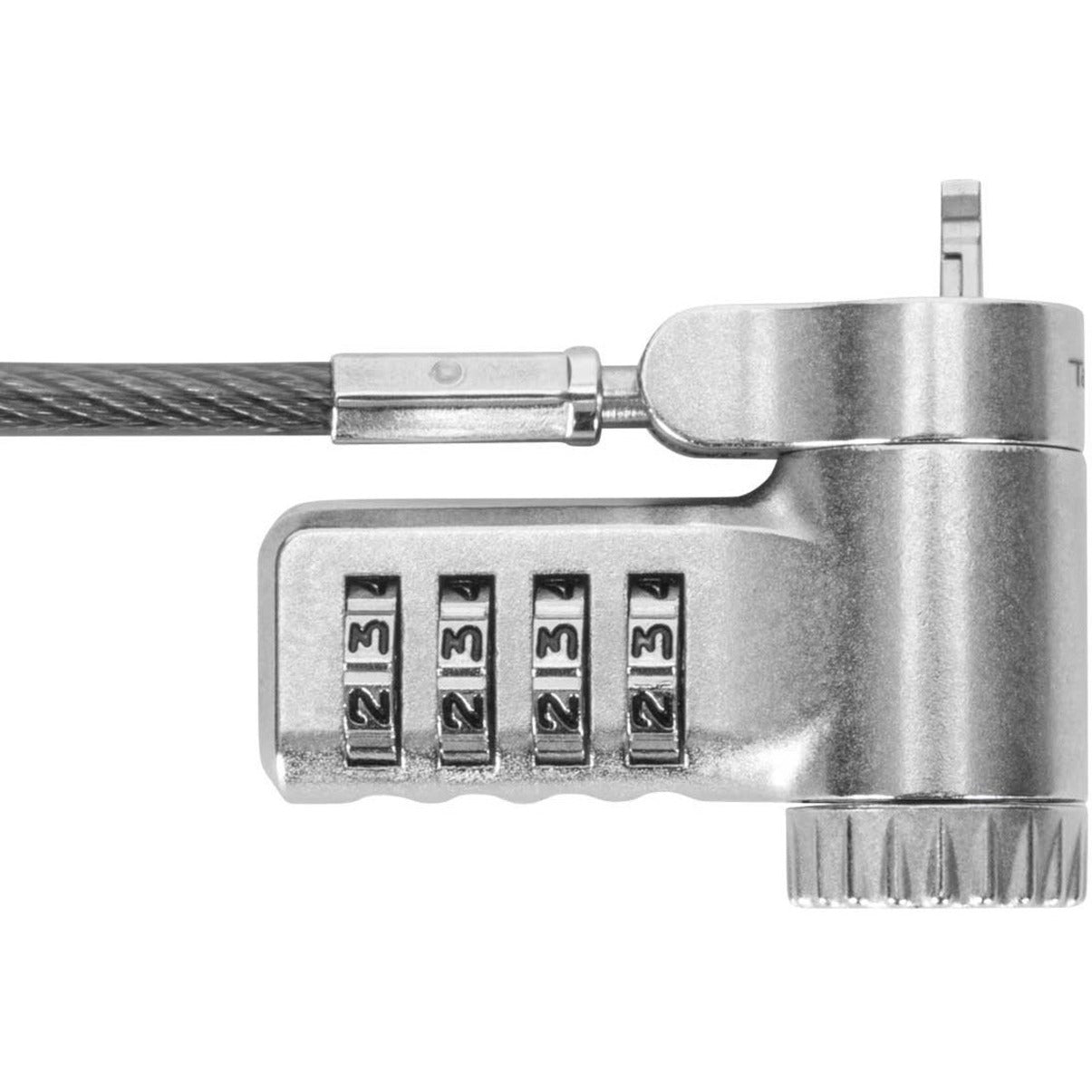 Targus ASP96GLX-25S DEFCON Ultimate Universal Serialized Combination Lock, 6.50 ft Cable Length, 4-digit Locking Combination, Patented T-bar/Combination Lock