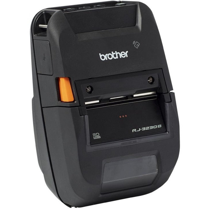 Brother RJ3230BL RuggedJet Portable 3" Direct Thermal Receipt/Label Printer with Bluetooth, USB Type C, LCD