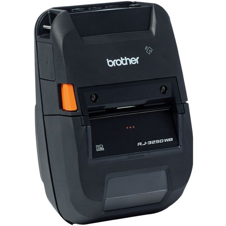 Brother RJ3250WBL-CP RuggedJet RJ-3250WB-LCP Direct Thermal Printer, Portable 3" Receipt/Label Printer