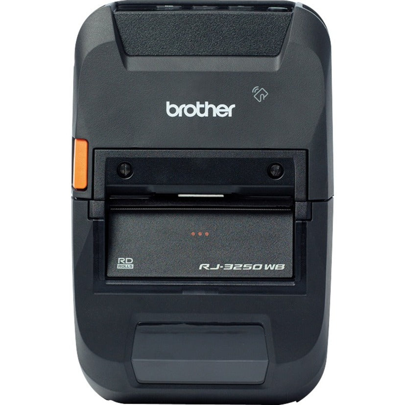 Brother RJ3250WBL-CP RuggedJet RJ-3250WB-LCP Direct Thermal Printer, Portable 3" Receipt/Label Printer