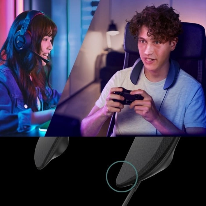 Panasonic SC-GN01PP SoundSlayer Wearable Immersive Gaming Speaker System, Echo Cancellation, Microphone, True Majestic Augmented Gaming Environment Sound System (MAGESS)