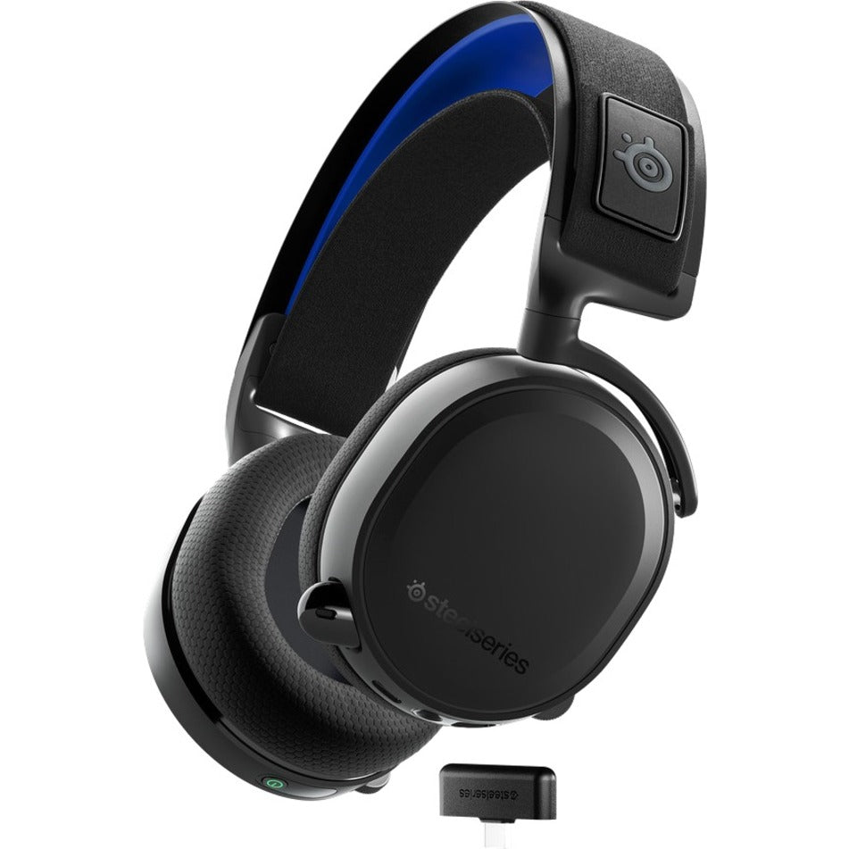 SteelSeries 61470 Arctis 7+ Gaming Headset, Wireless, 7.1 Surround Sound, Noise Cancelling, Black