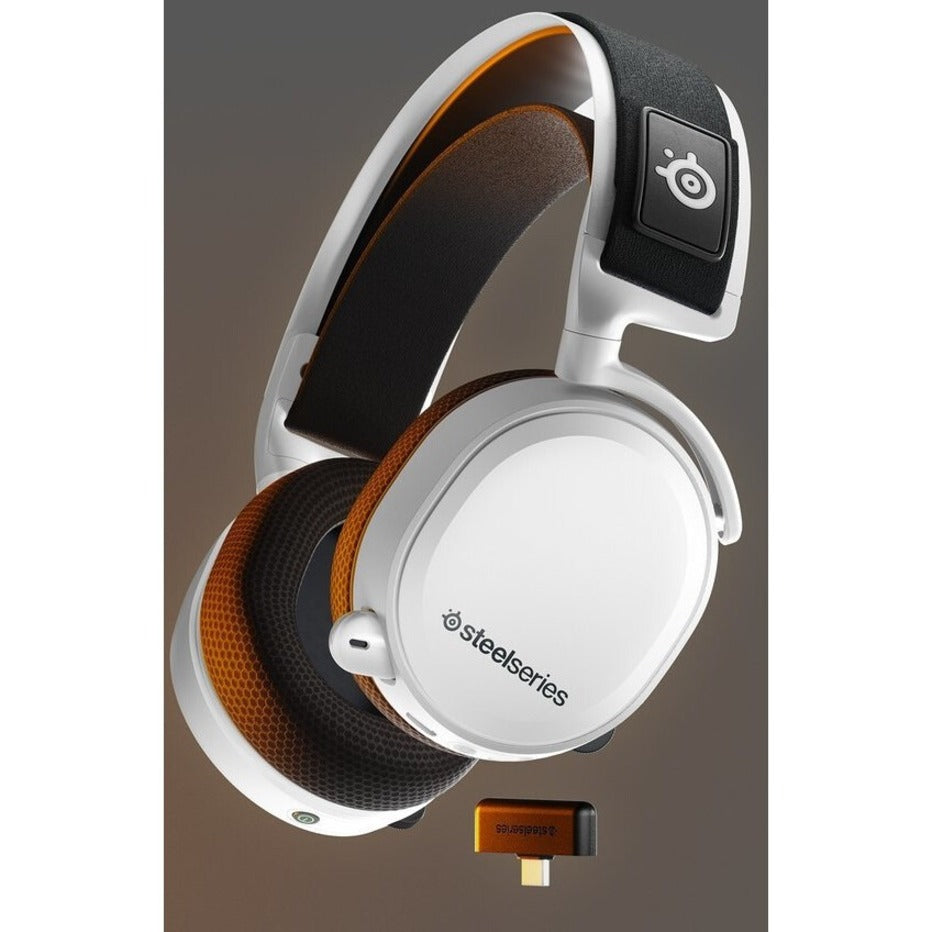 SteelSeries 61461 Arctis 7+ Gaming Headset, Wireless RF, 7.1 Surround Sound, Noise Cancelling Microphone