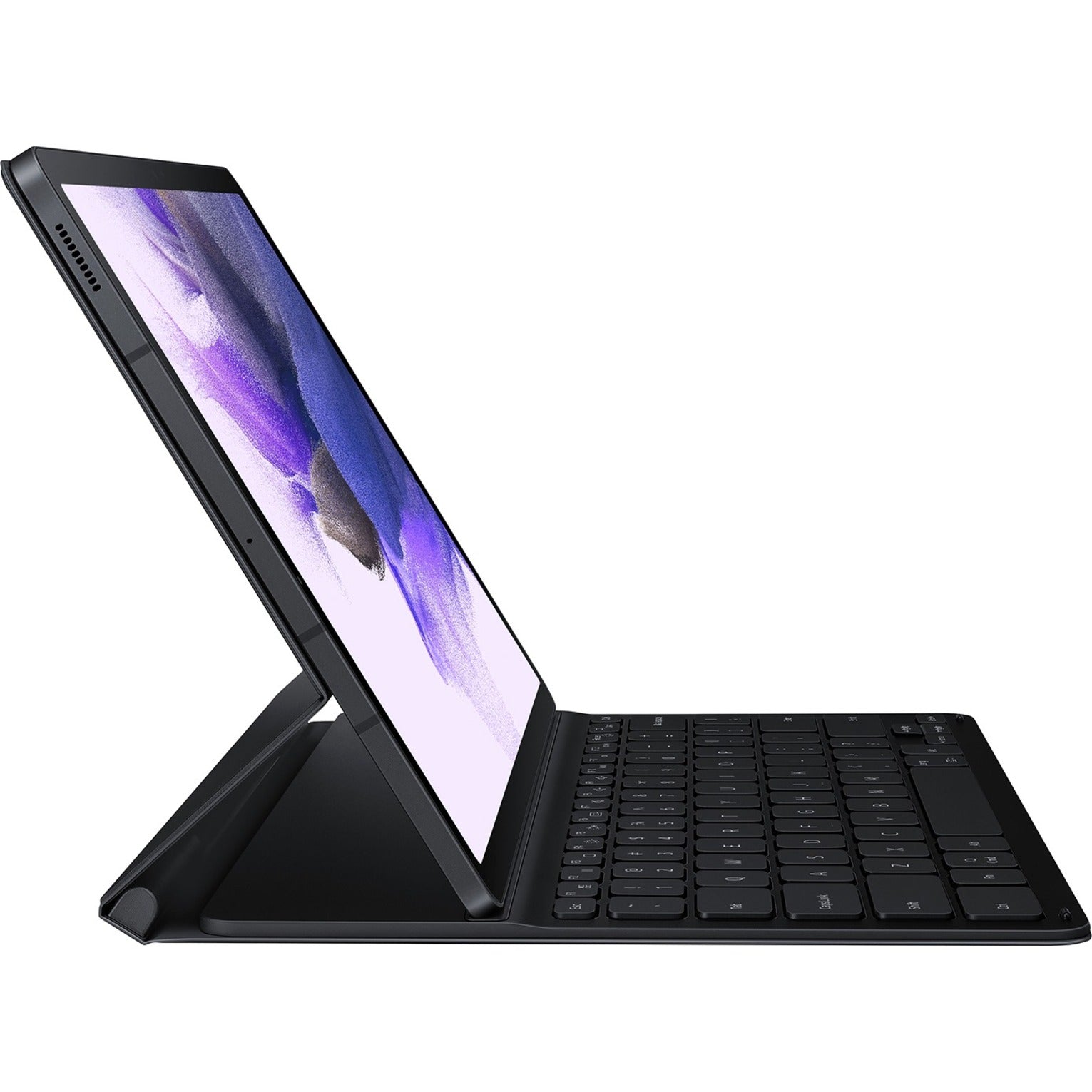 Samsung EF-DT730UBEGUJ Galaxy Tab S7 FE Slim Book Cover Keyboard, Mystic Black - Tablet Keyboard/Cover Case