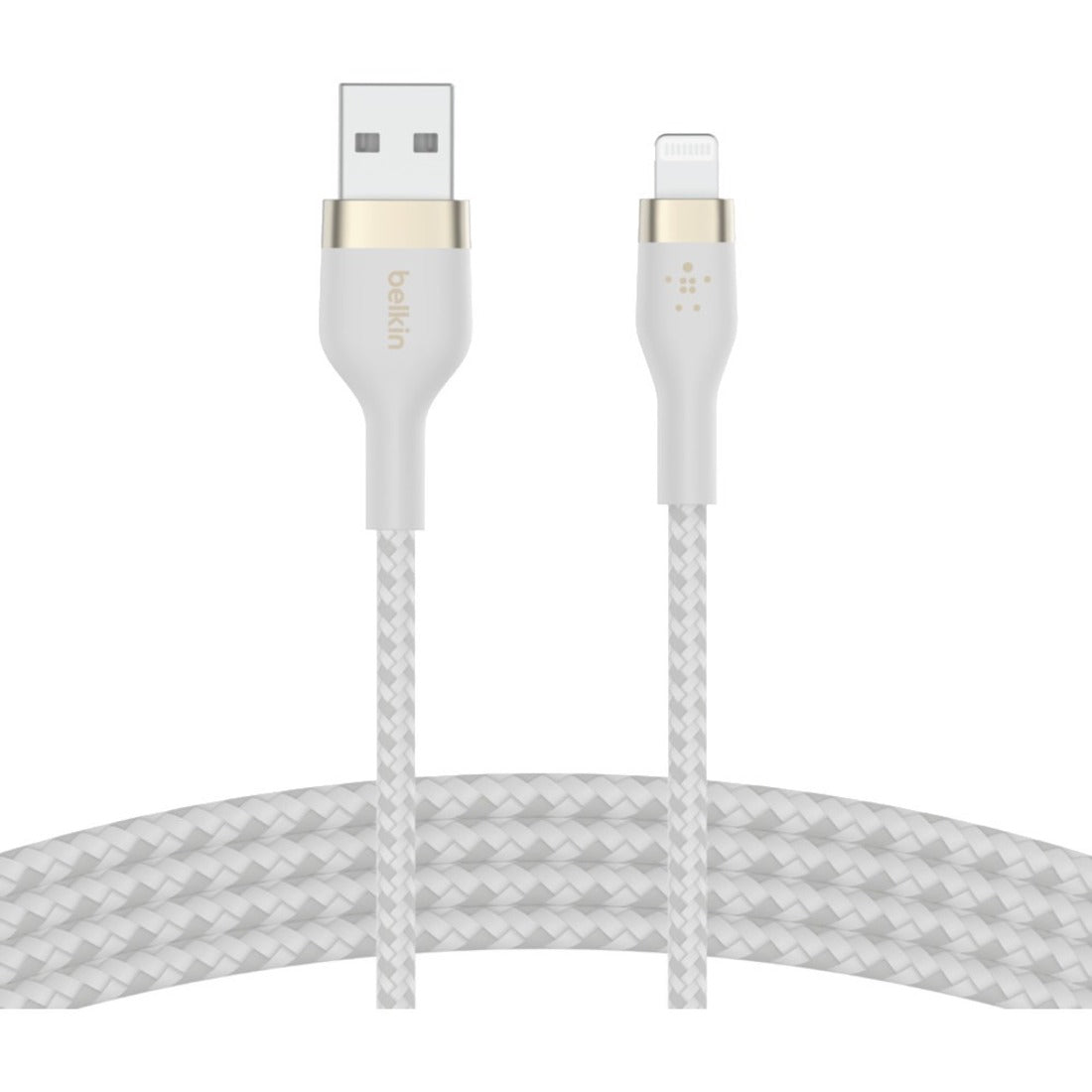 Belkin CAA010BT1MWH BOOST&uarr;CHARGE PRO Flex USB-A Cable with Lightning Connector, 5-Year Warranty, Compatible with Apple Devices