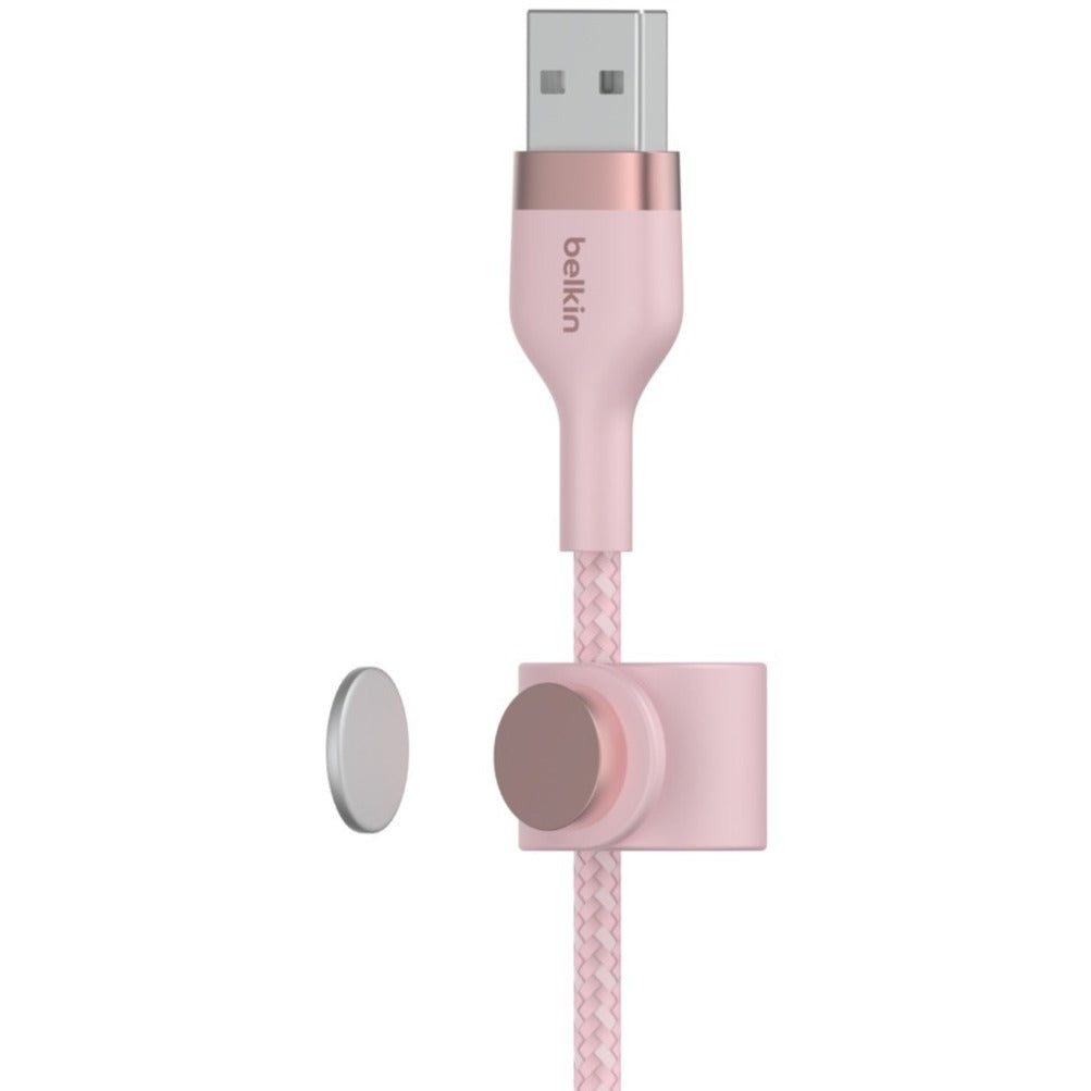 Belkin CAA010BT2MPK BOOST&uarr;CHARGE PRO Flex USB-A Cable with Lightning Connector, 5 Year Warranty, Pink