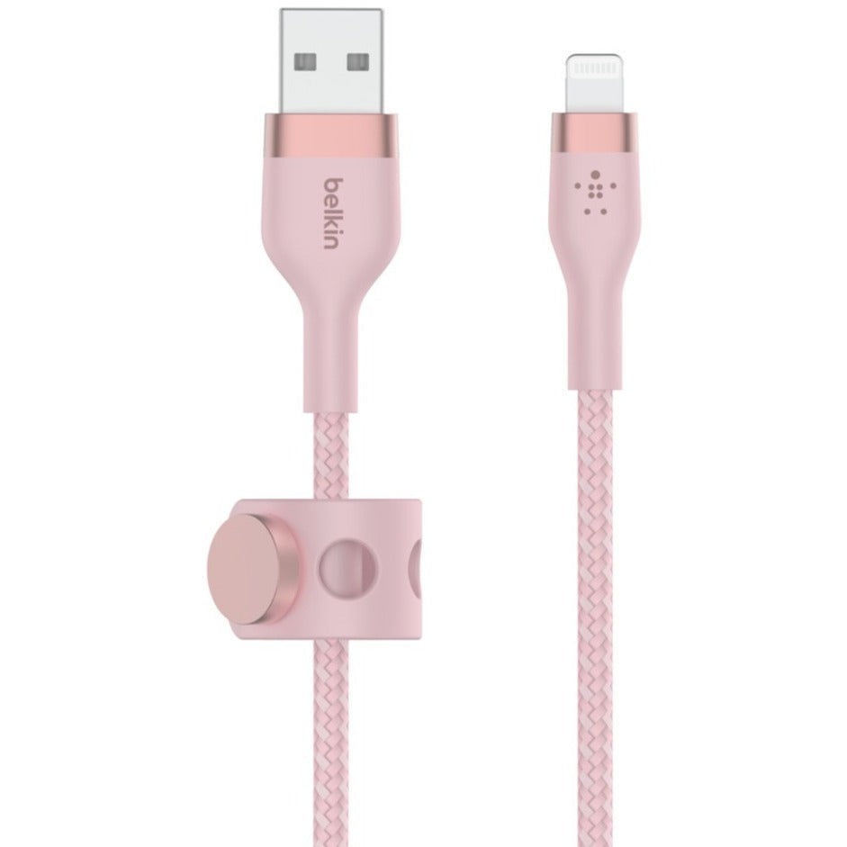Belkin CAA010BT2MPK BOOST&uarr;CHARGE PRO Flex USB-A Cable with Lightning Connector, 5 Year Warranty, Pink