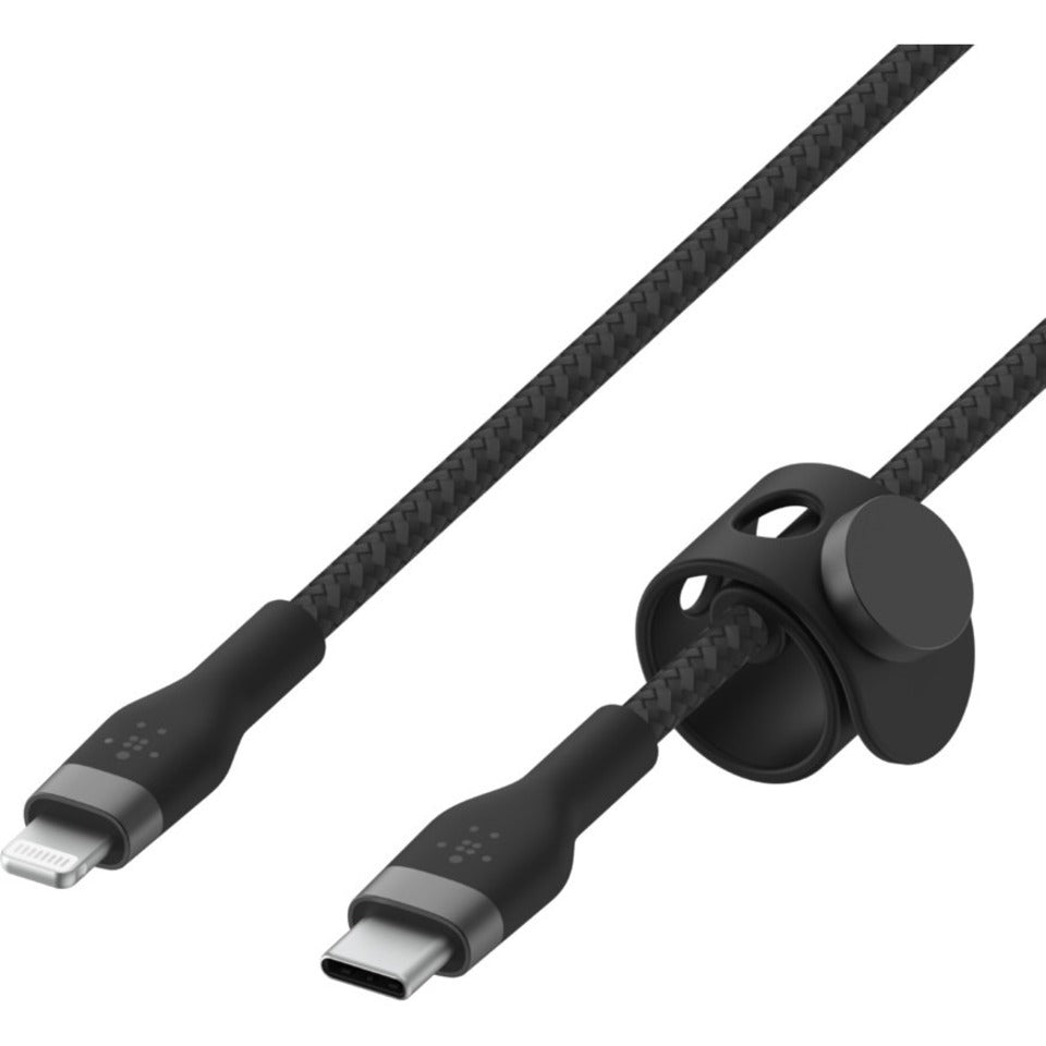 Belkin CAA011BT2MBK USB-C Cable with Lightning Connector, 6.56 ft, Flexible, Tangle Resistant, Black