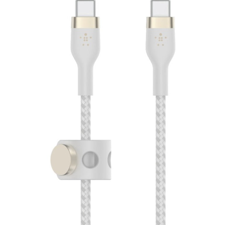 Belkin CAB011BT2MWH USB-C to USB-C Cable, 6.56 ft, White, Boost Your Charging Speeds