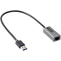 StarTech.com USB to Ethernet Adapter, USB 3.0 to 10/100/1000 Gigabit Ethernet LAN Adapter, 11.8in/30cm Attached Cable, USB to RJ45 Adapter Alternate-Image2 image