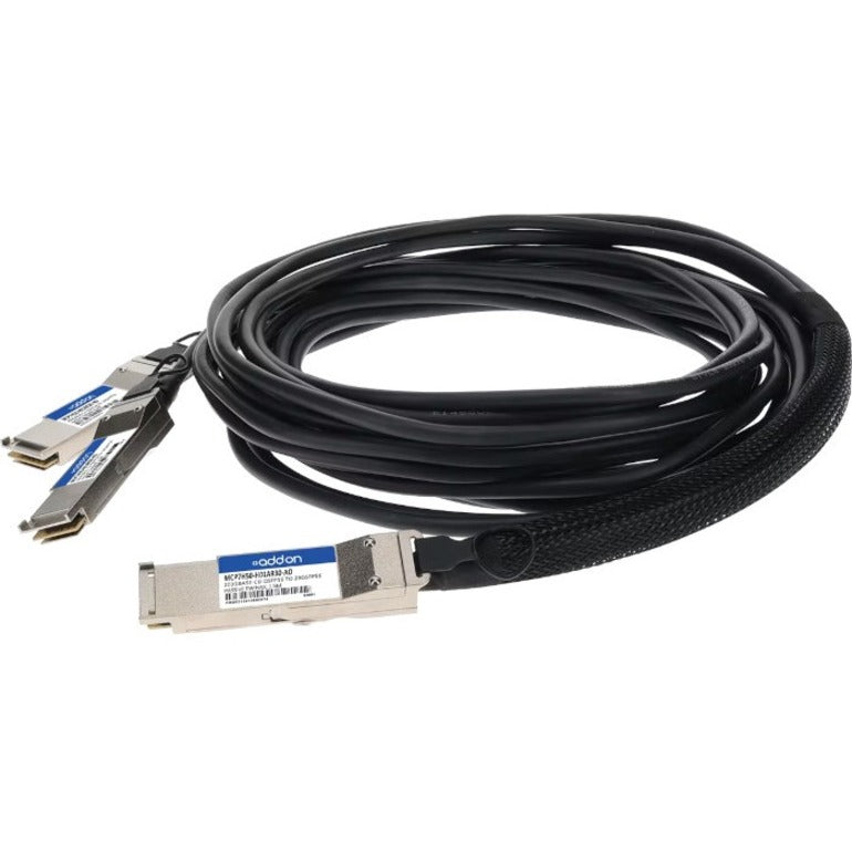 AddOn MCP7H50-H01AR30-AO Twinaxial Network Cable, 4.92 ft, 200 Gbit/s, QSFP56 Network
