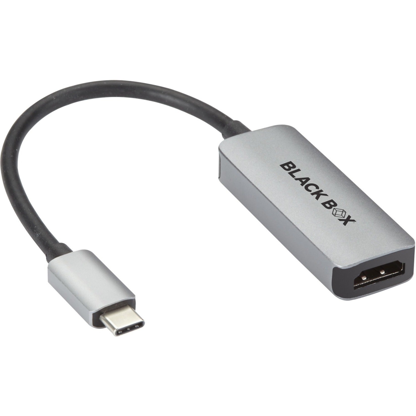 Black Box VA-USBC31-HD4KC USB-C to HDMI 2.0 Adapter with 100W Power Delivery, 4K60, PD 3.0, Gray
