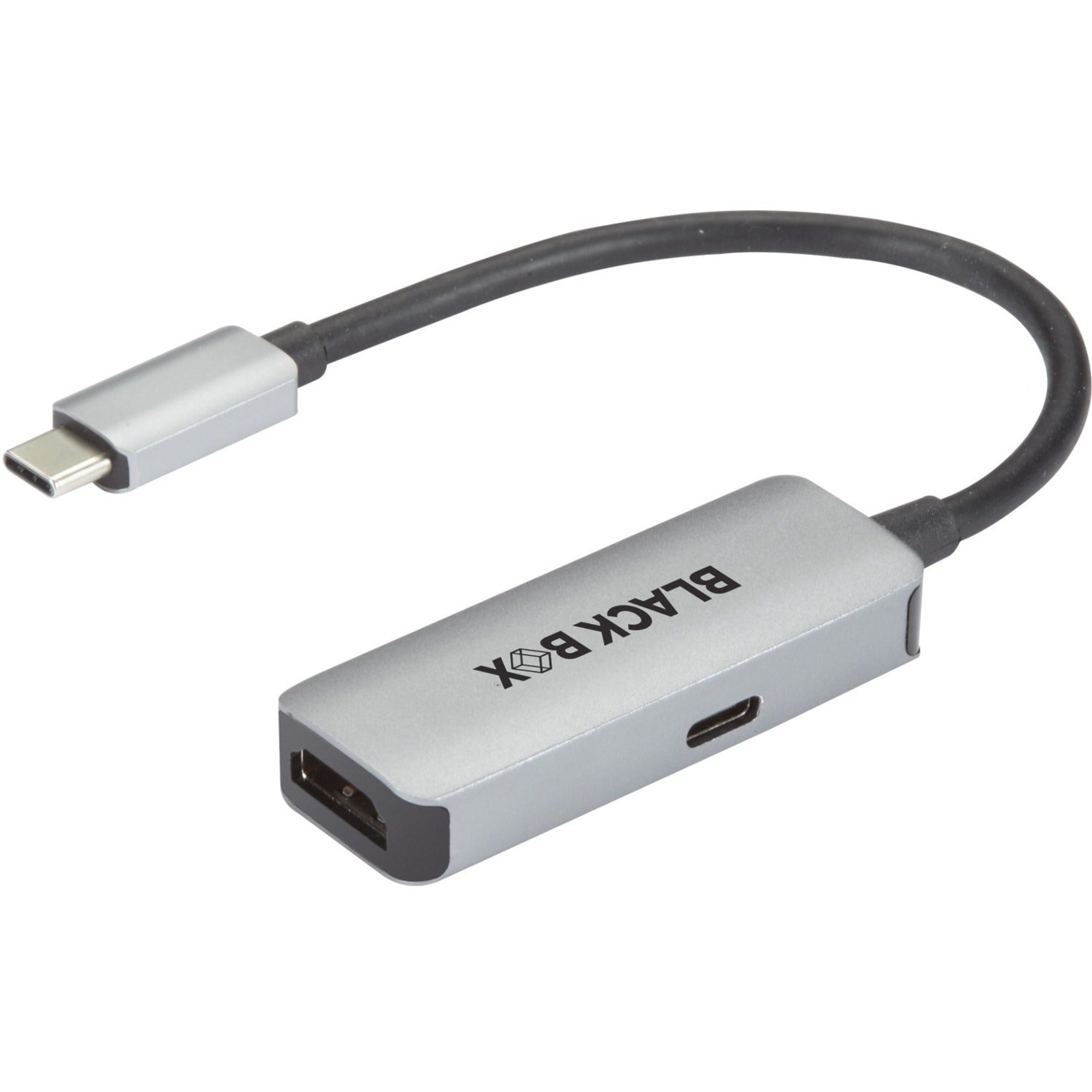 Black Box VA-USBC31-HD4KC USB-C to HDMI 2.0 Adapter with 100W Power Delivery, 4K60, PD 3.0, Gray