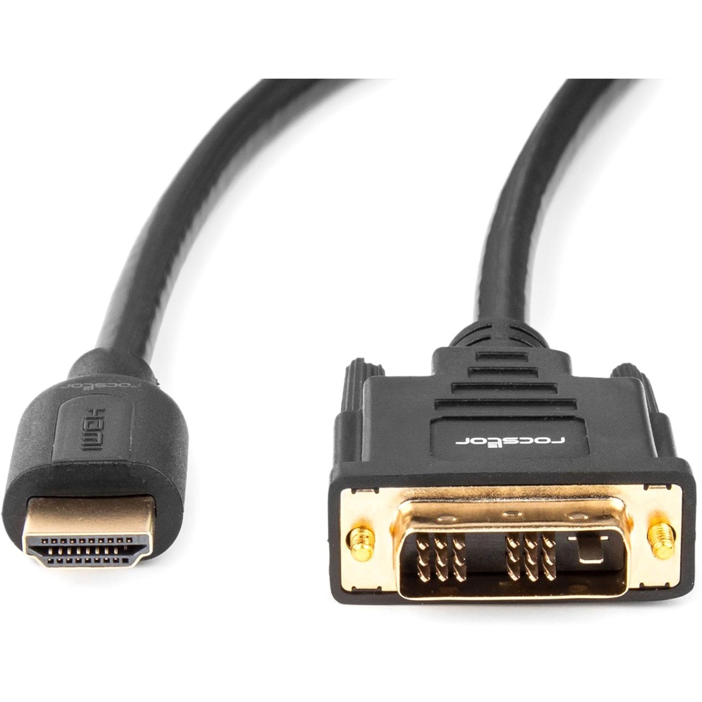 Rocstor Y10C266-B1 Premium HDMI to DVI-D Cable Male to Male, 3 ft, Gold-Plated, 1920 x 1200 Supported Resolution