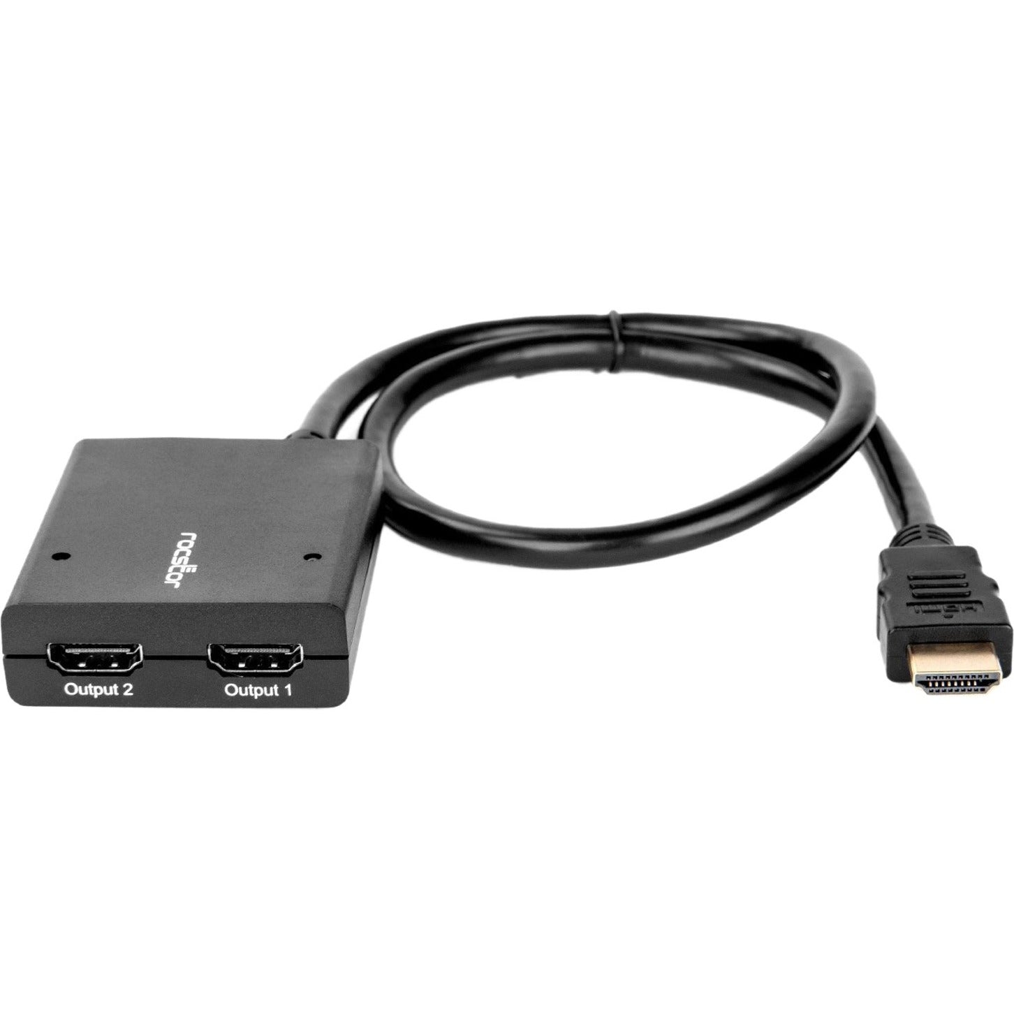 Rocstor Y10A235-B1 2-Port HDMI Splitter with USB Power-4K, Enhance Your Viewing Experience