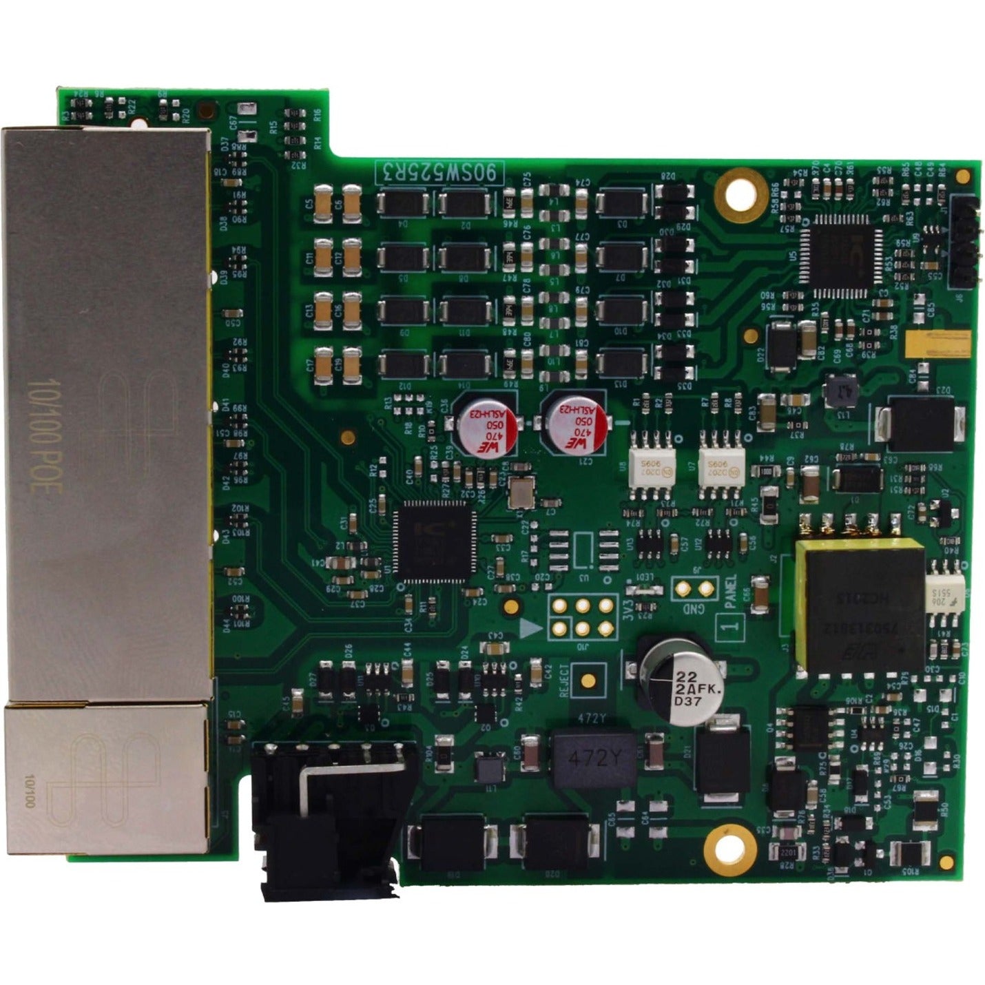 Brainboxes SW-125 Embedded Industrial 5 Port PoE+ 10/100 Ethernet Switch, TAA Compliant, Lifetime Warranty