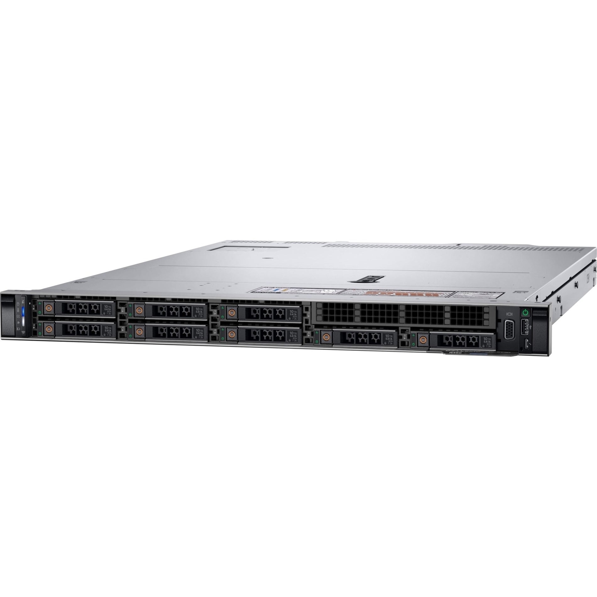 Dell EMC 9C5T8 PowerEdge R450 Server, Xeon Silver 4310, 16GB RAM, 480GB SSD, 2.1GHz, 12 Core