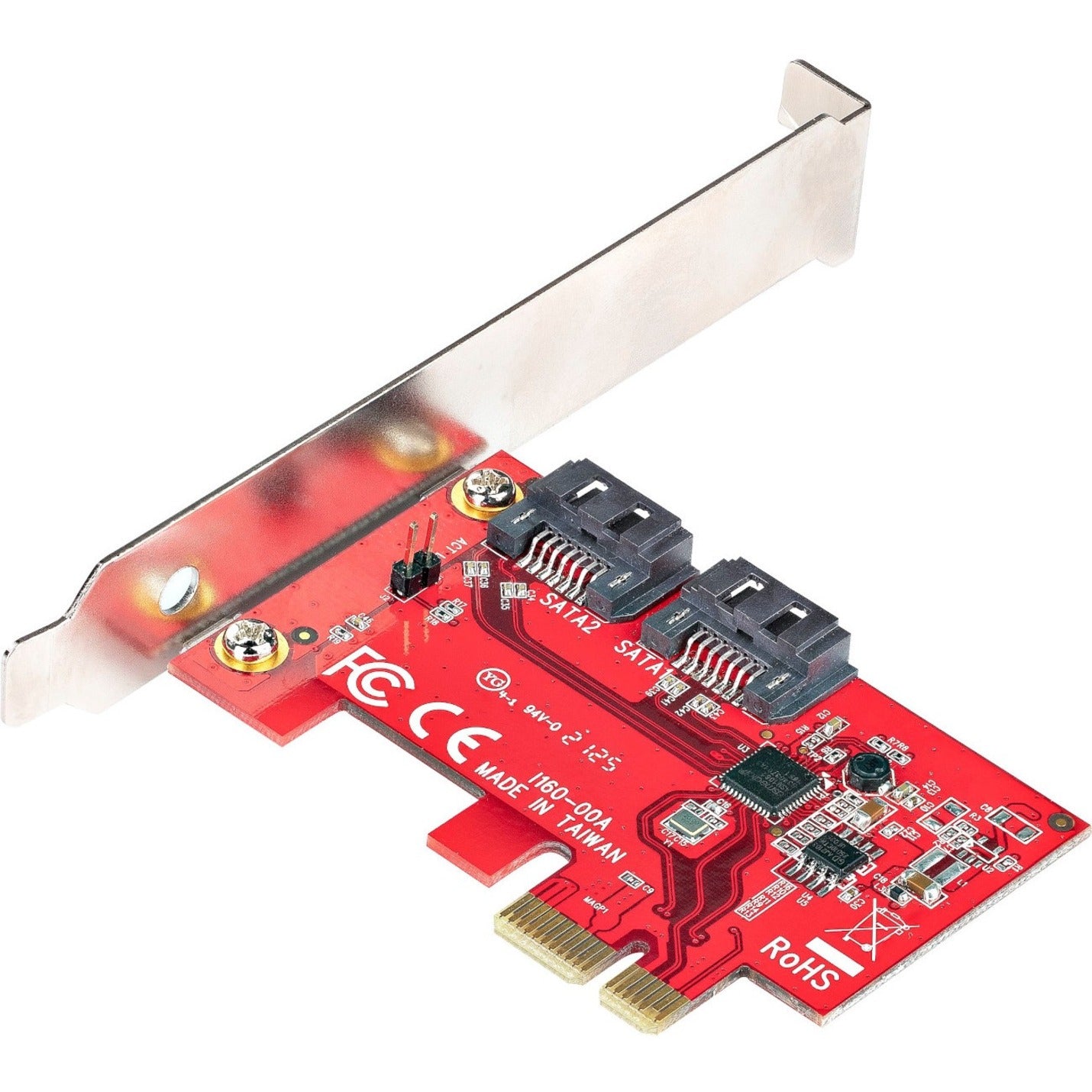 StarTech.com 2P6G-PCIE-SATA-CARD PCIe SATA Card, 2 Port PCIe SATA Expansion Card, 6Gbps SATA, PCI Express to SATA Adapter, Non-RAID, PCIe to SATA Converter