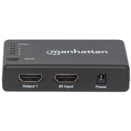 Manhattan 207706 4K Compact 4-Port HDMI Splitter, Supports Ultra HD 4K Resolution