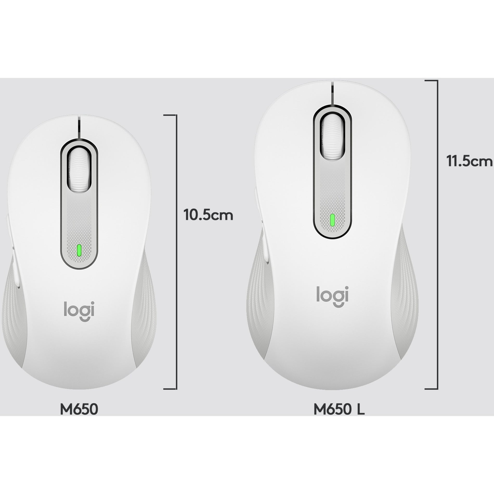 Logitech 910-006252 Signature M650 (Off-white) Wireless Mouse, 2000 dpi, 5 Programmable Buttons