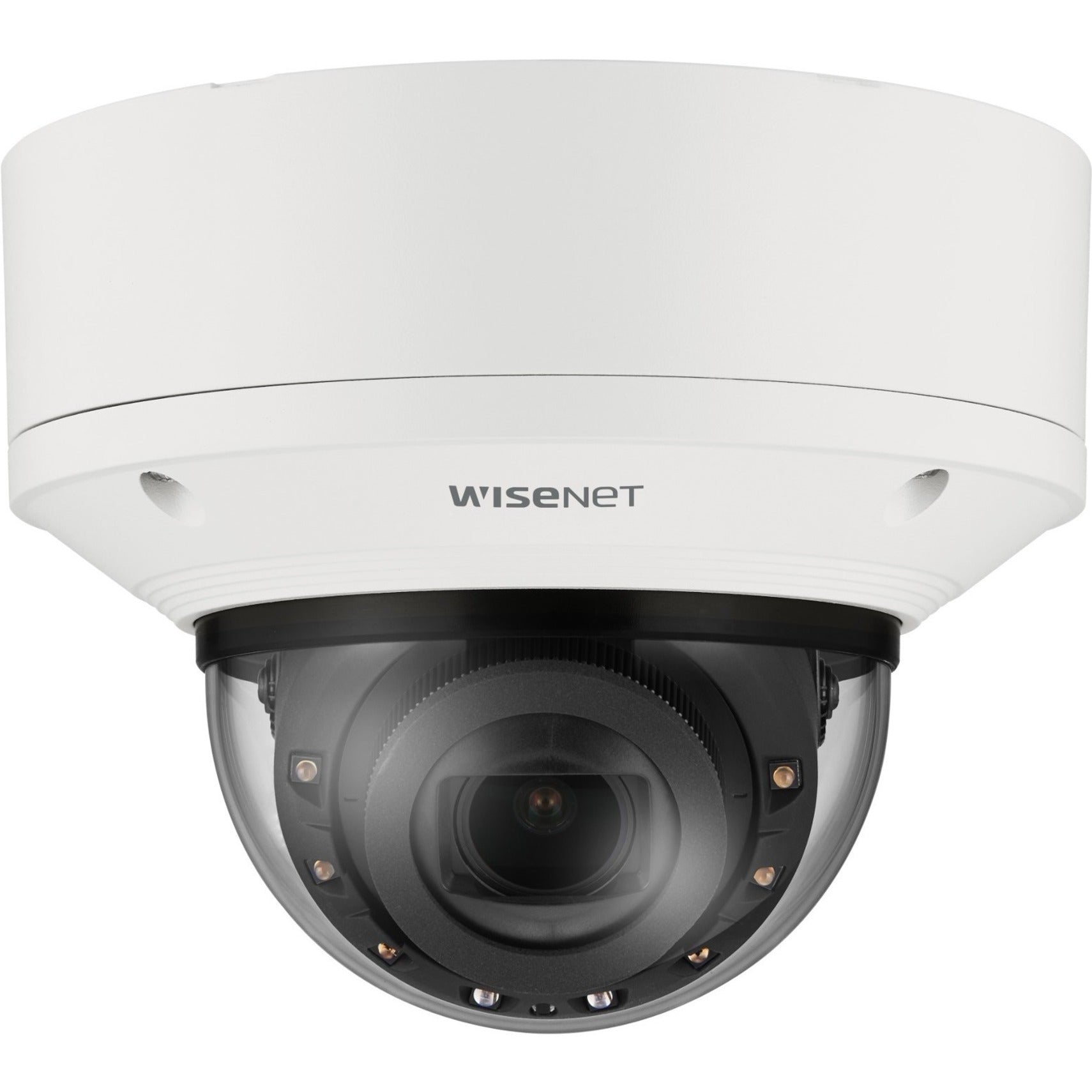 Wisenet XND-8083RV 6MP AI IR Dome Camera, Varifocal Lens, H.265 Video, Memory Card Storage, IK10 Impact Protection, IP52 Ingress Protection