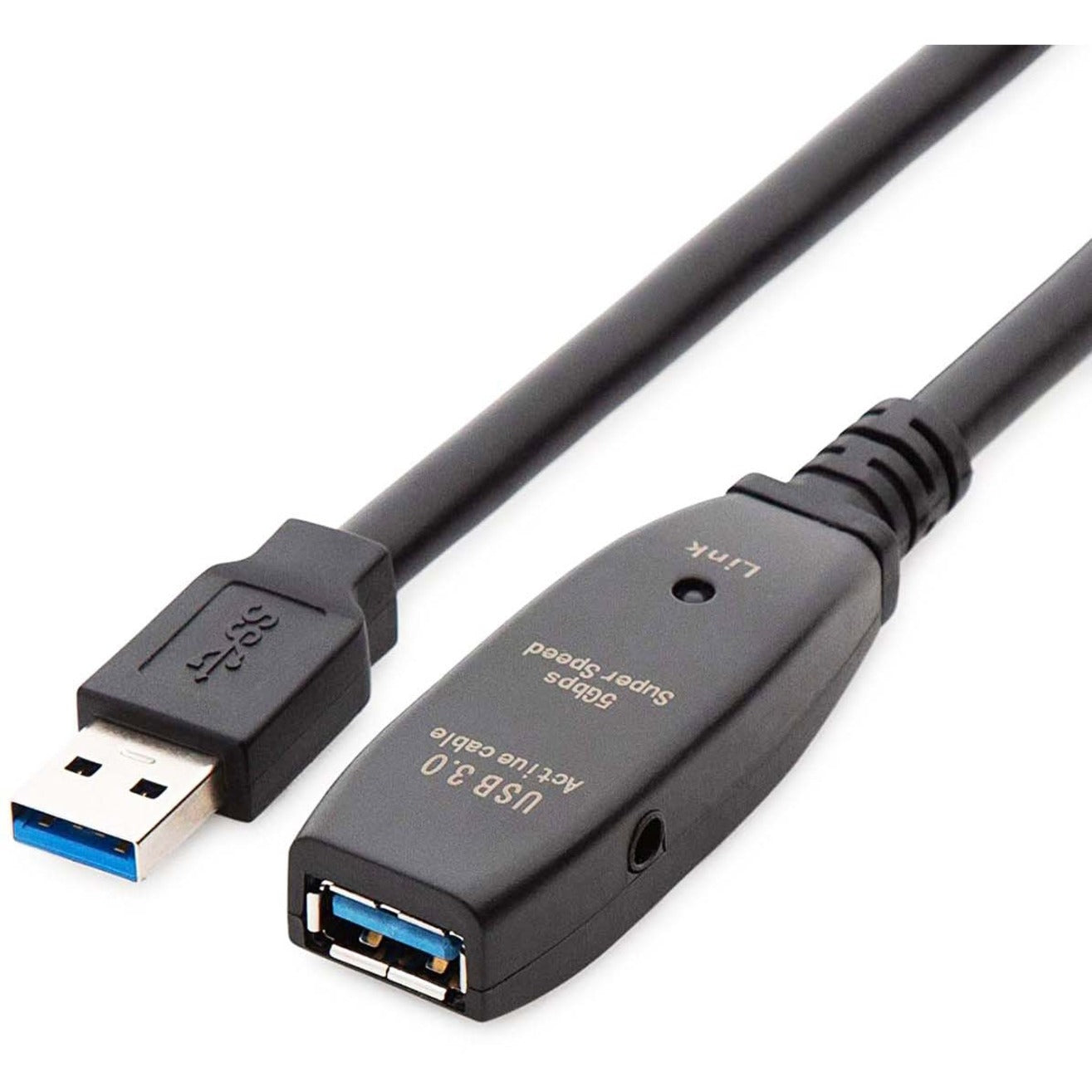 4XEM 4X3302A225M 25M Active USB 3.0 DC Power Input Extension Cable, Plug & Play, Signal Booster