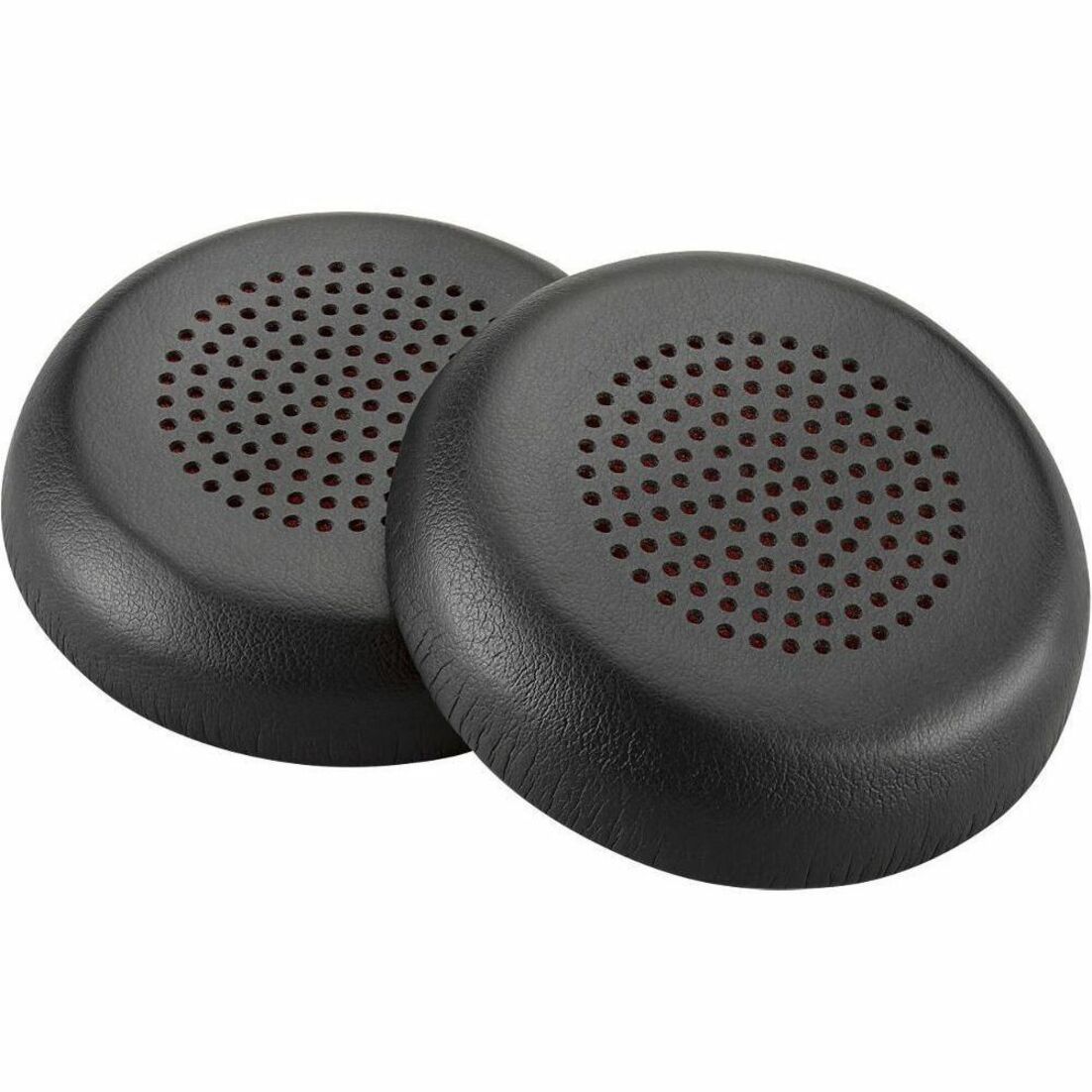 Poly 220484-01 VOYAGER FOCUS 2 EAR CUSHIONS, Black Leatherette, Pack of 2