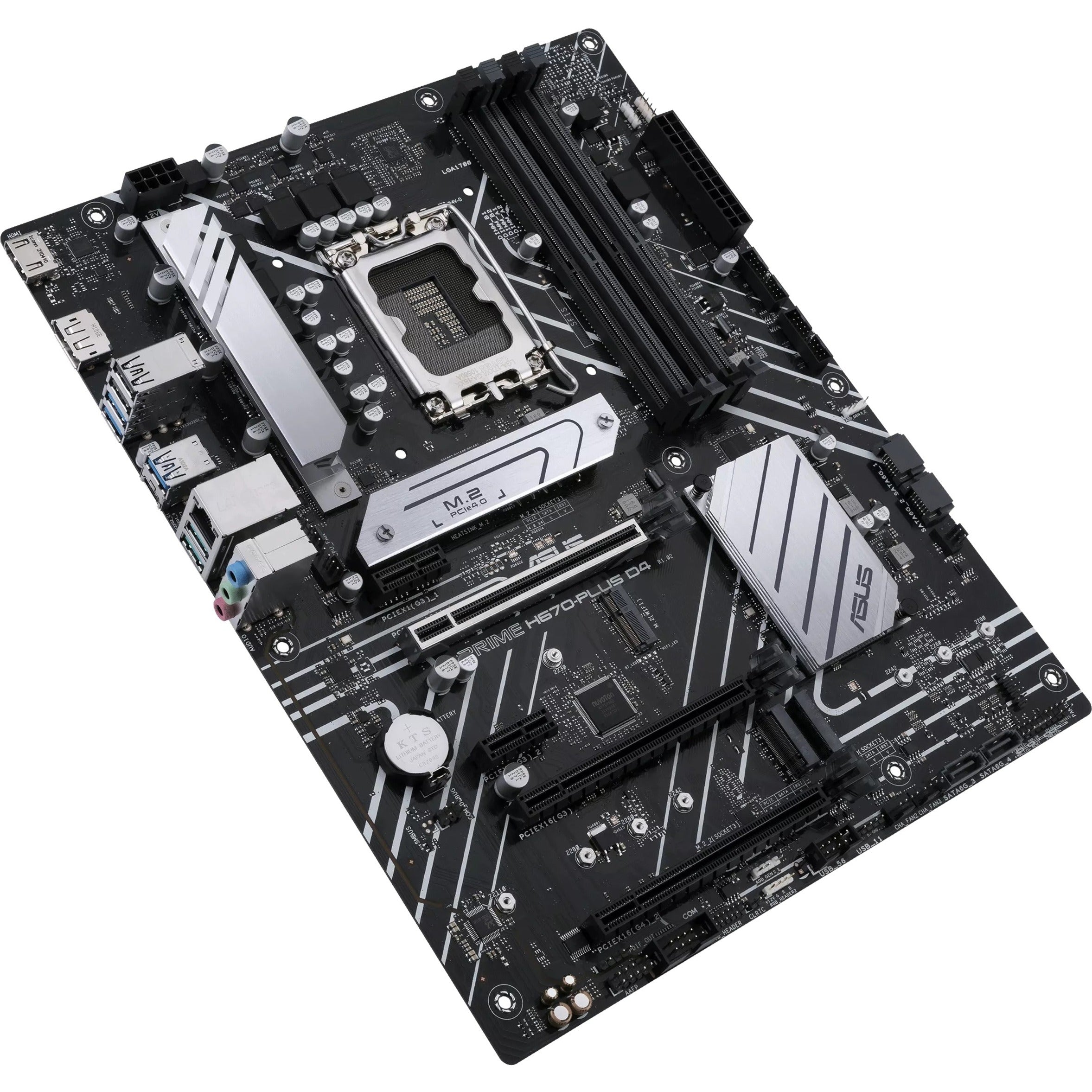 Asus PRIME H670-PLUS D4 Desktop Motherboard - Intel H670 Chipset - Socket LGA-1700 - Intel Optane Memory Ready, ATX