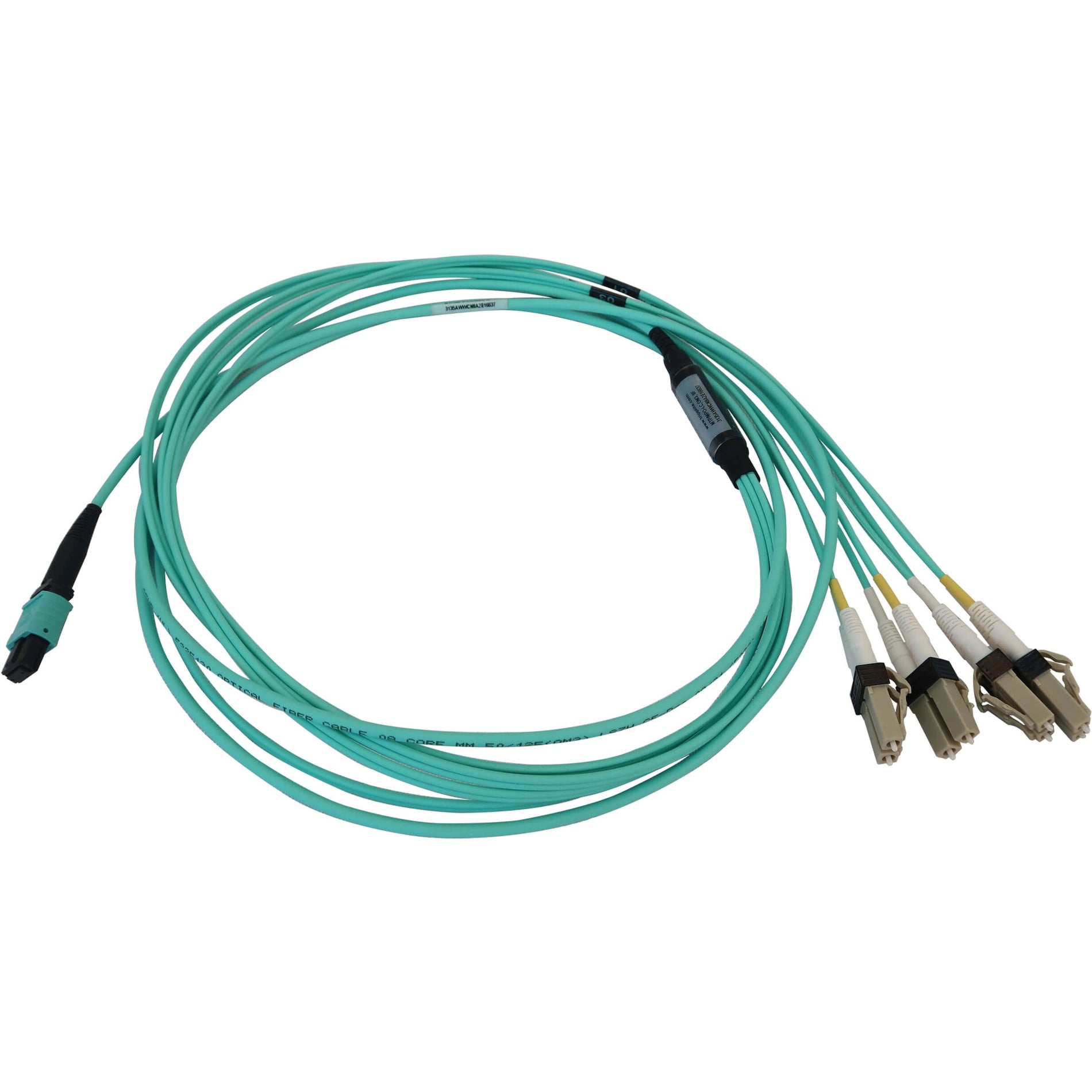 Tripp Lite N844X-02M-8L-P Fiber Optic Duplex Trunk Network Cable, 6.56 ft, Multi-mode, 400 Gbit/s