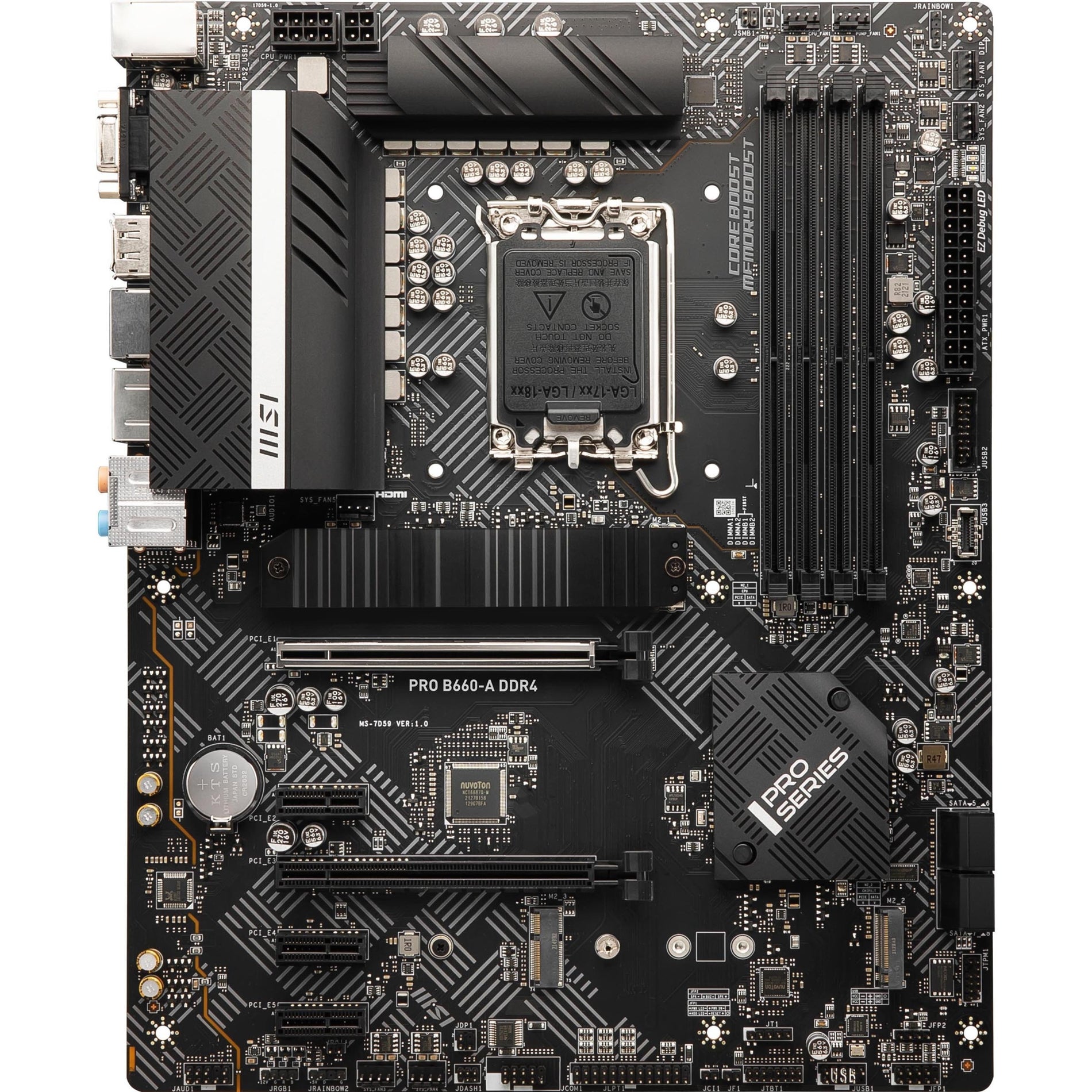 MSI PROB660ADDR4 PRO B660-A DDR4 ATX Motherboard, Intel 12th Gen, 128GB RAM, 2.5G Ethernet