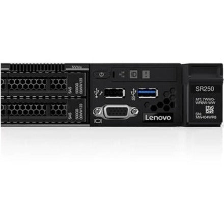 Lenovo 7Y51A08ANA ThinkSystem SR250-E-2224 16GB Server, ECC TruDDR4, 128GB Max Memory, Xeon Processor