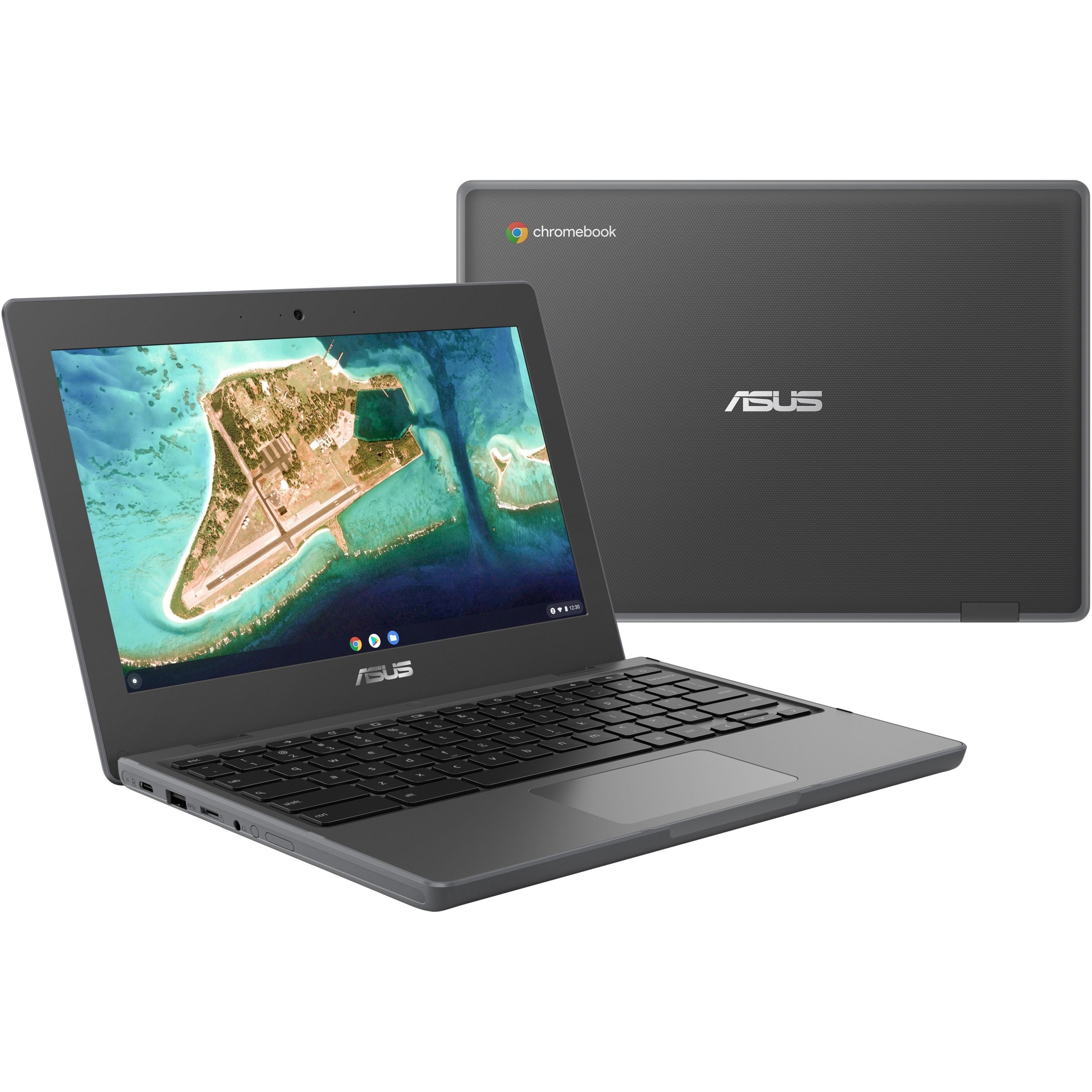 Asus CR1100CKA-YZ142 Chromebook, 11.6 Rugged HD, Intel Celeron N5100, 4GB RAM, 32GB Flash Memory, Dark Gray