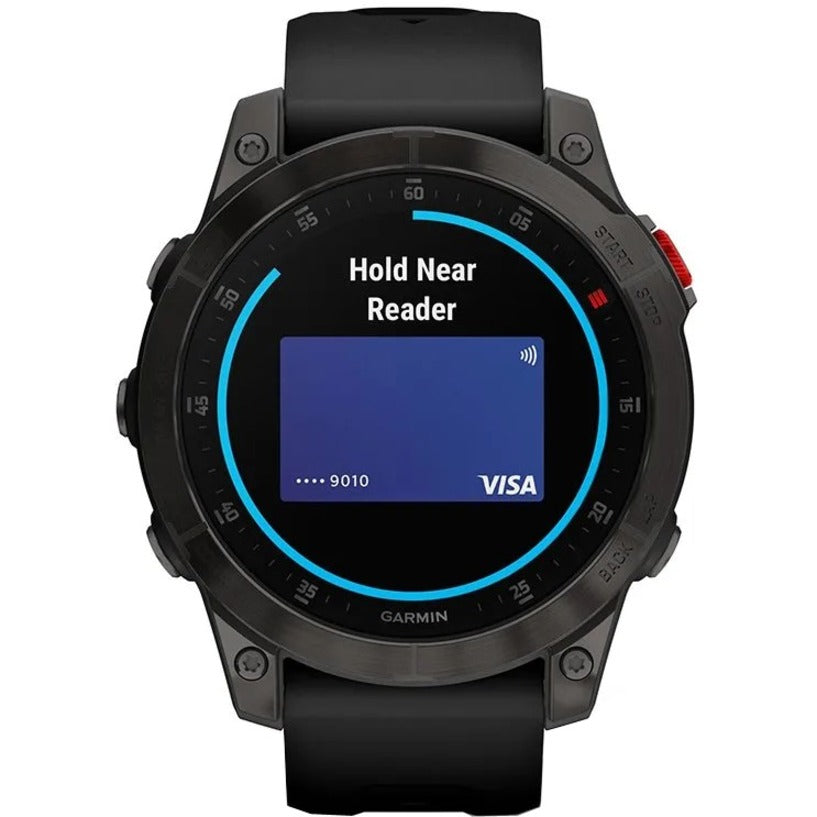Garmin 010-02582-10 epix Smart Watch, Titanium with Black Band, Water Resistant, GPS, Bluetooth, Wireless LAN