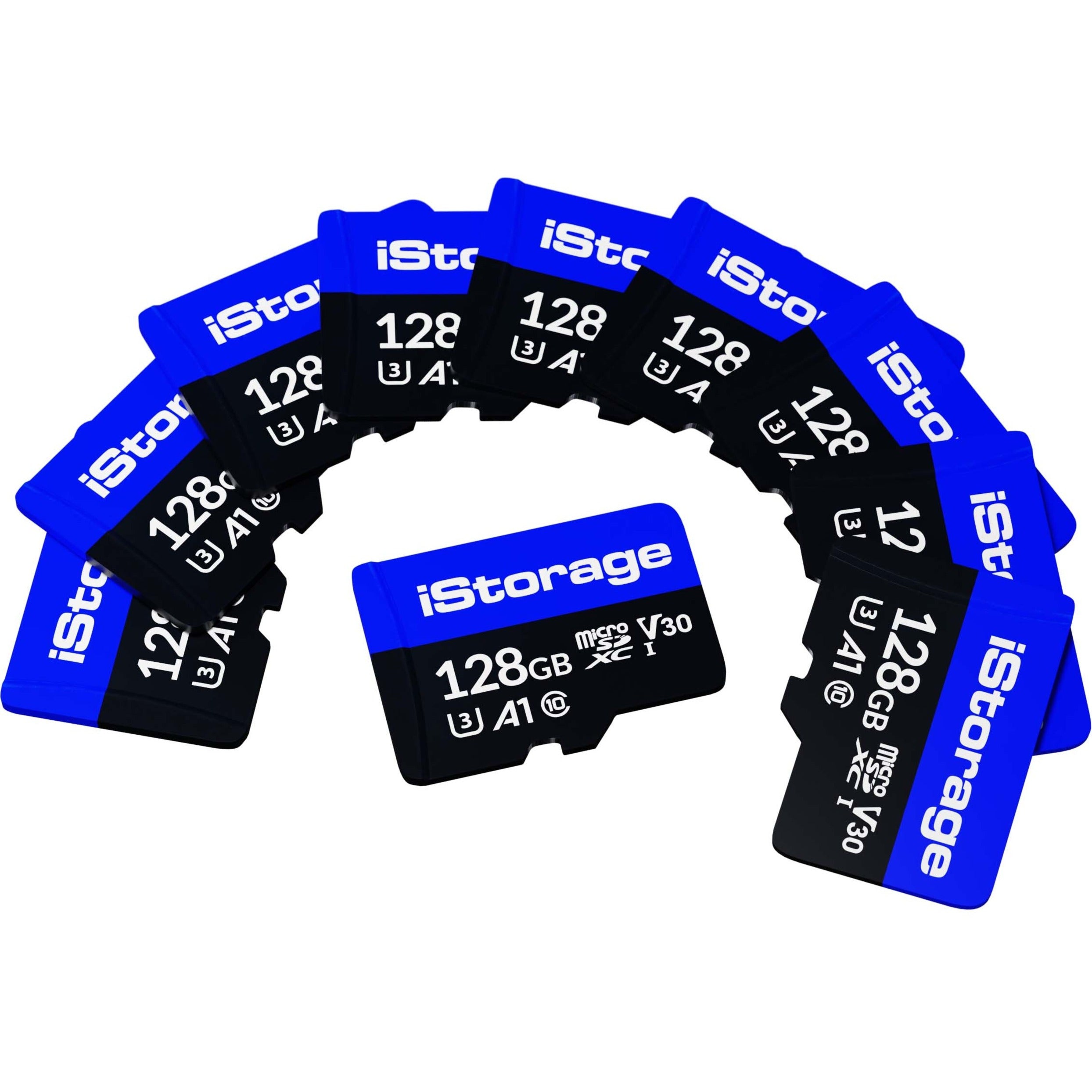 iStorage IS-MSD-10-128 128GB MicroSDXC Card, 10-Pack