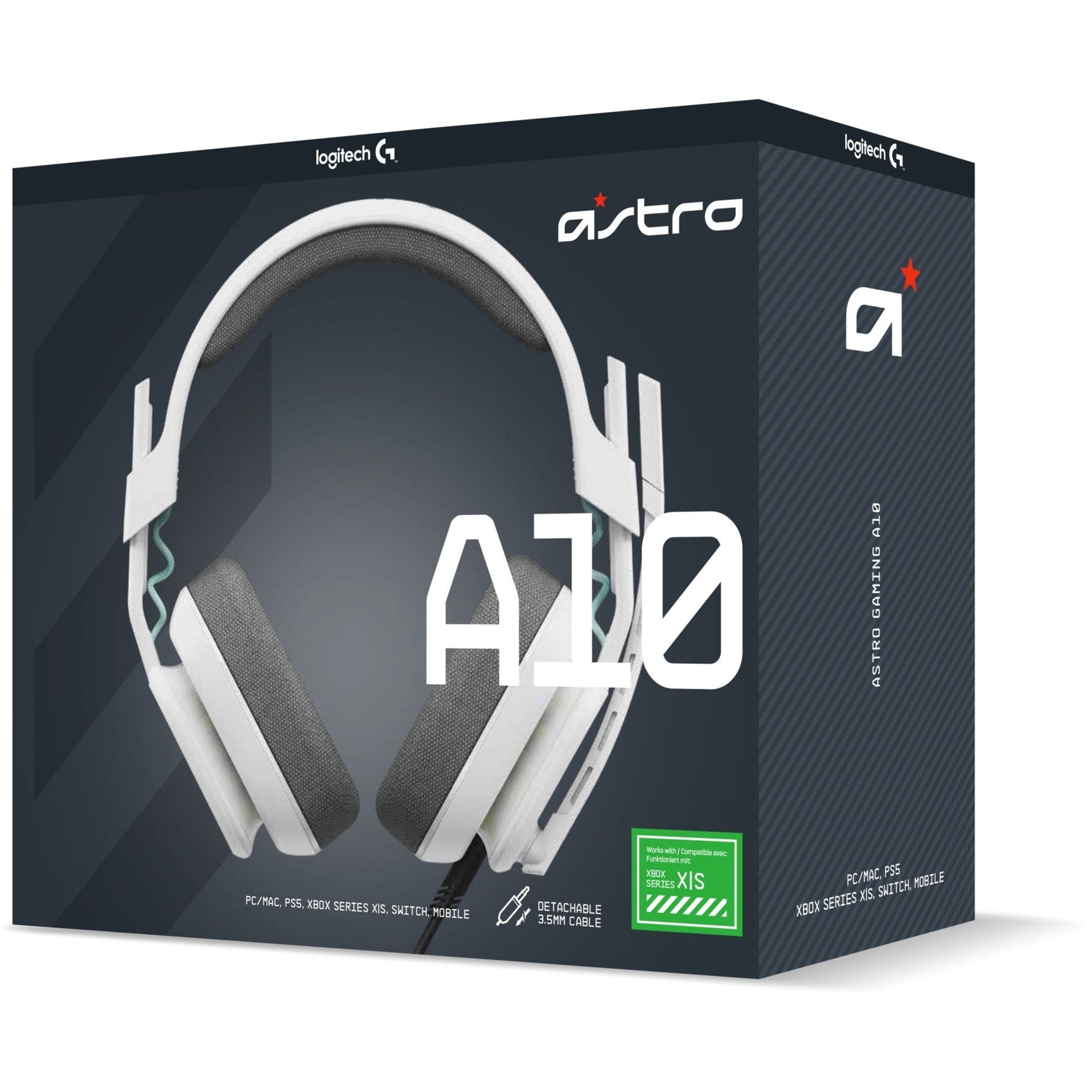 Astro 939-002050 A10 Headset Xbox - White, Durable, Uni-directional Microphone, Wired Gaming Headset