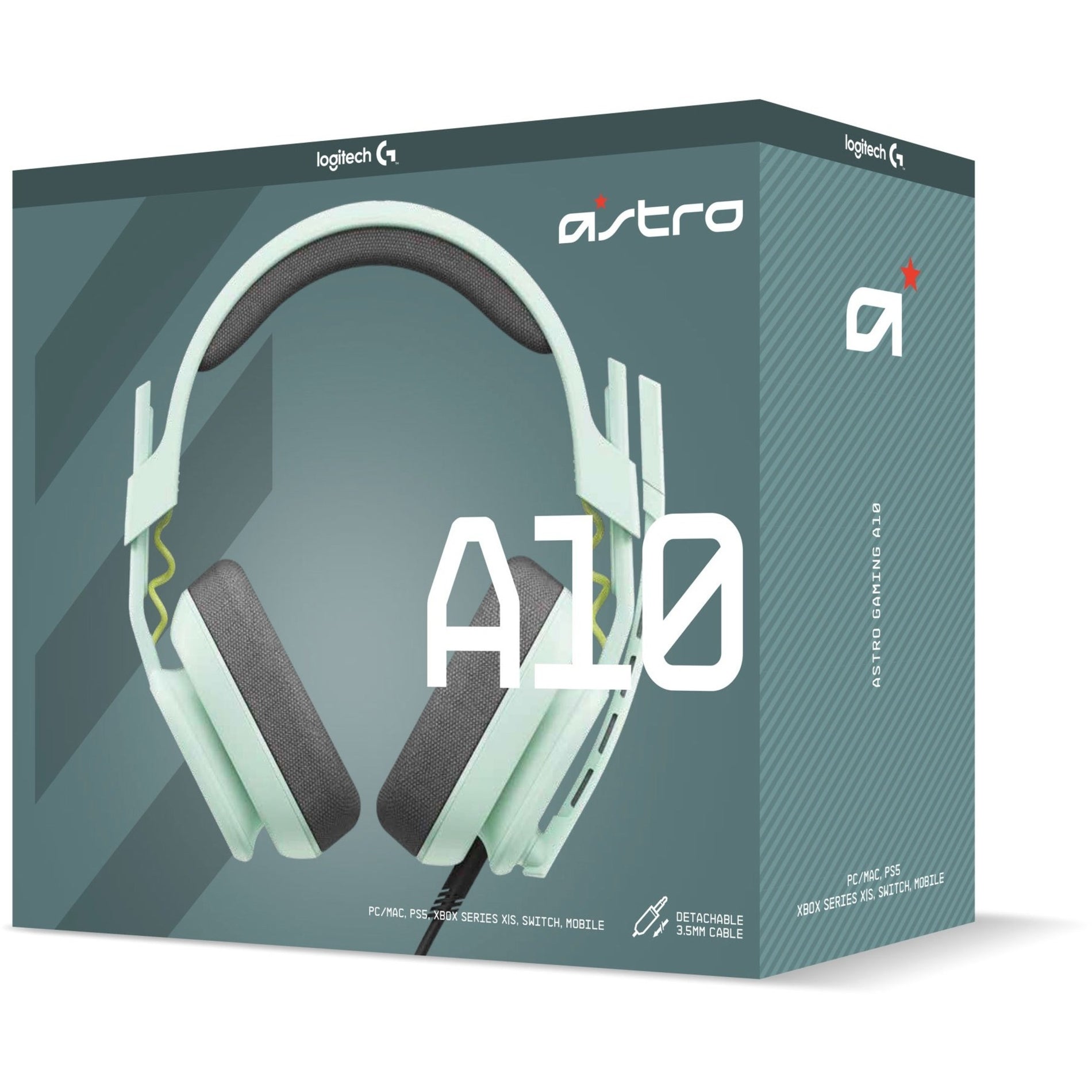 Astro A50 Wireless Headset w/Lithium Ion Stereo Noise Cancelling Green Gray  