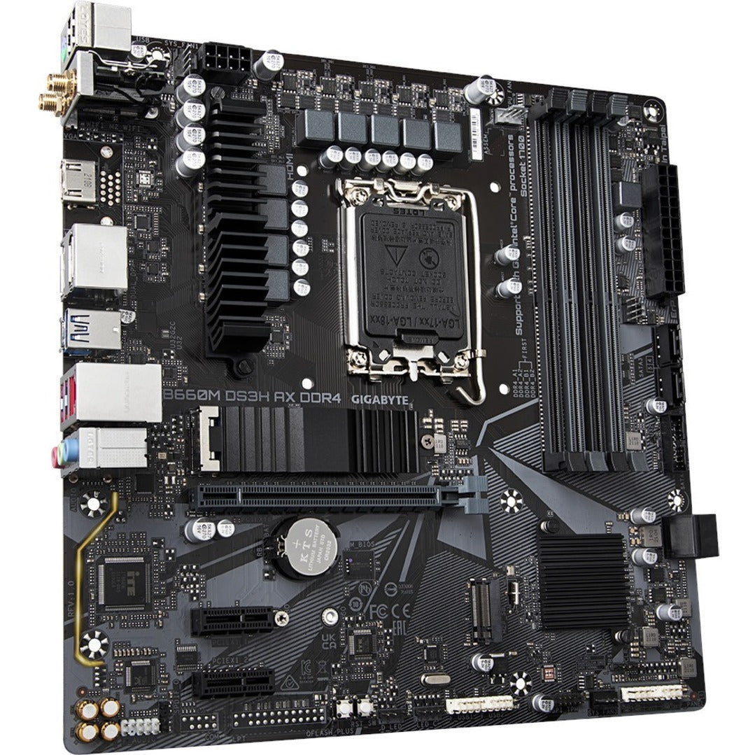 Gigabyte B660M DS3H AX DDR4 Ultra Durable Gaming Desktop Motherboard - Intel Socket 1700 Embedded in CPU