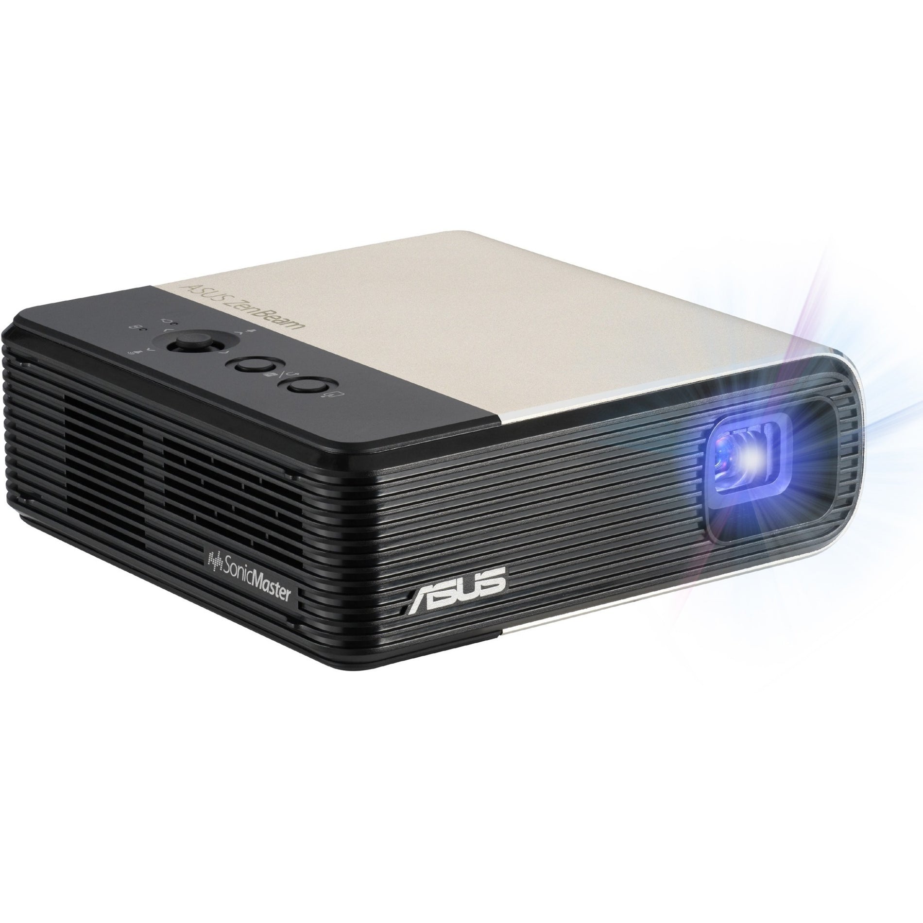 Asus ASUS ZENBEAM E2 DLP Projector, Ceiling Mountable, Portable - Black, Gold