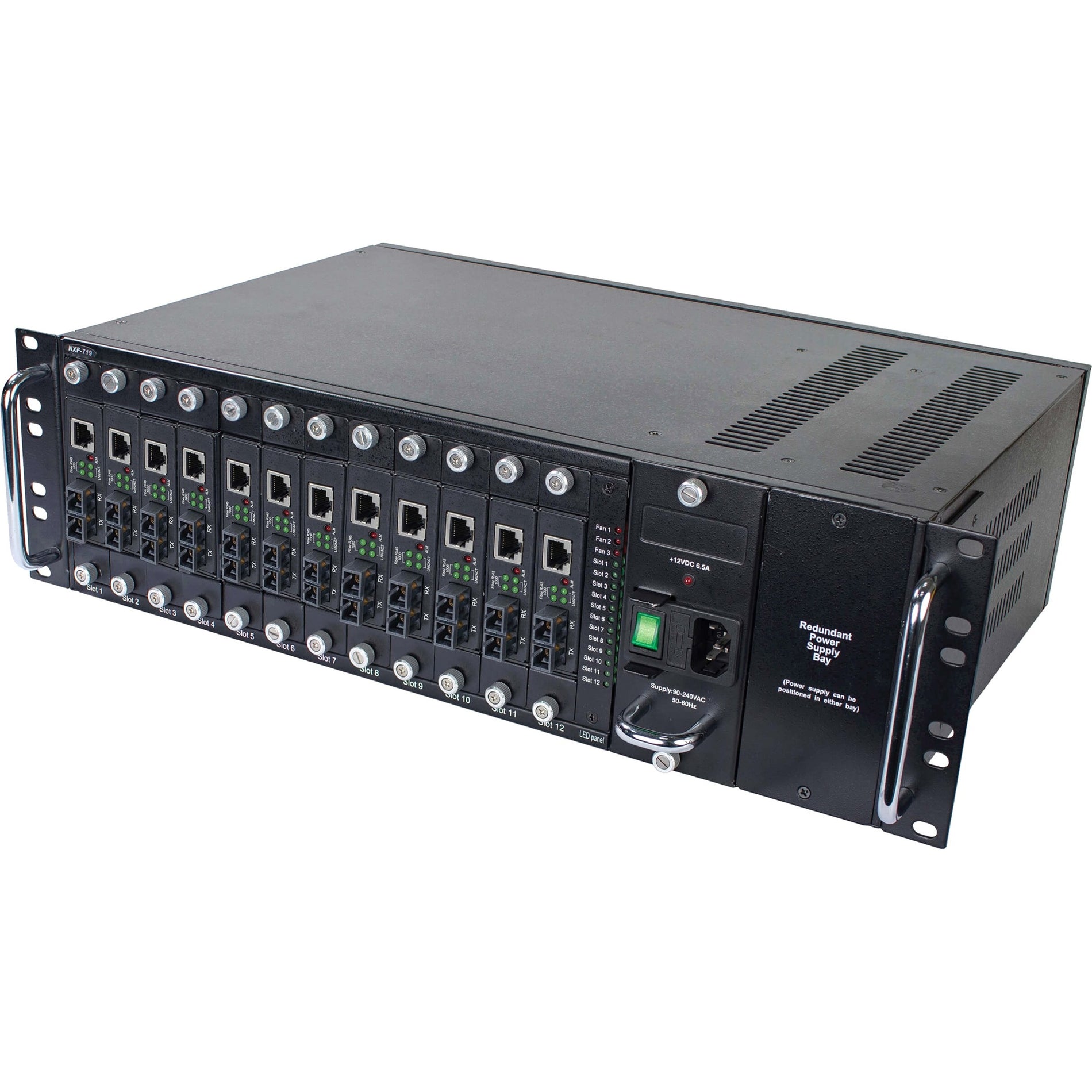 Tripp Lite N785-CH12 Media Converter Chassis, 12 Expansion Slots, Power Supply Included