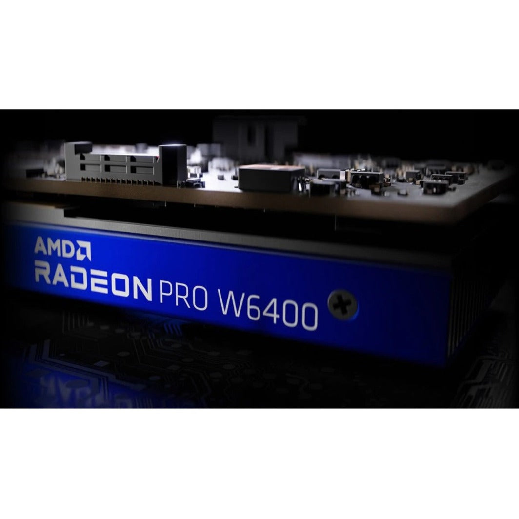AMD 100-506189 Radeon PRO W6400 Graphic Card, 4 GB GDDR6, Half-height, DirectX 12 Ultimate, Vulkan 1.2, OpenGL 4.6, OpenCL 2.2
