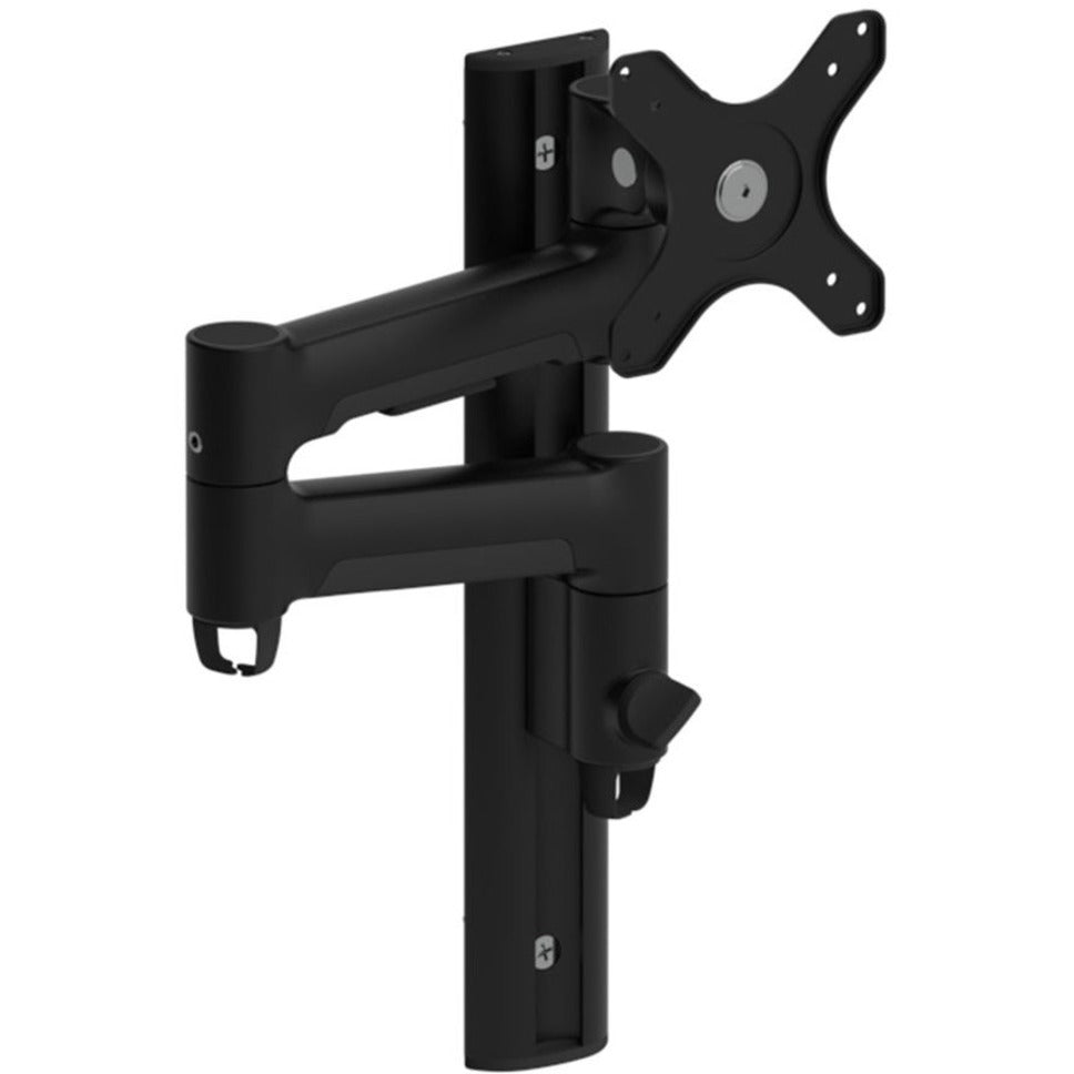 Atdec AWMS-46W35-B Full Motion Wall Mount, Black, Vertical and Horizontal Adjustment, Cable Management
