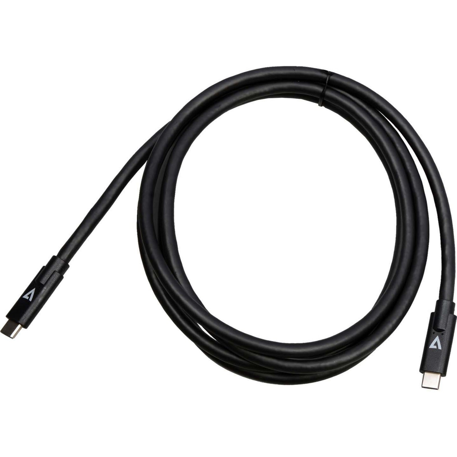 V7 V7USBC10GB-2M USB-C Male to USB-C Male Cable, 10 Gbps 3A 2m/6.6ft, Black