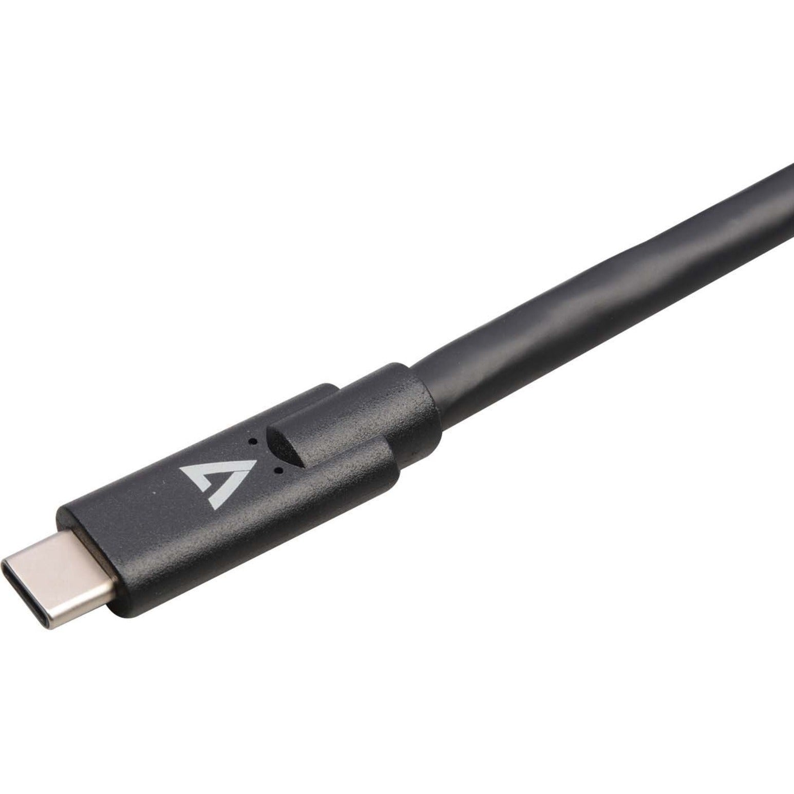 V7 V7USBC10GB-2M USB-C Male to USB-C Male Cable, 10 Gbps 3A 2m/6.6ft, Black