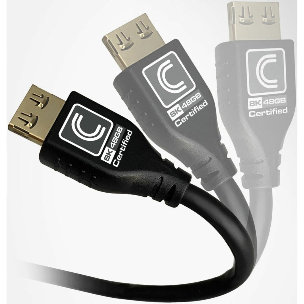 Comprehensive MHD48G-41/2PROBLK MicroFlex Pro AV/IT HDMI A/V Cable, 4.50 ft, 48 Gbit/s, Jet Black